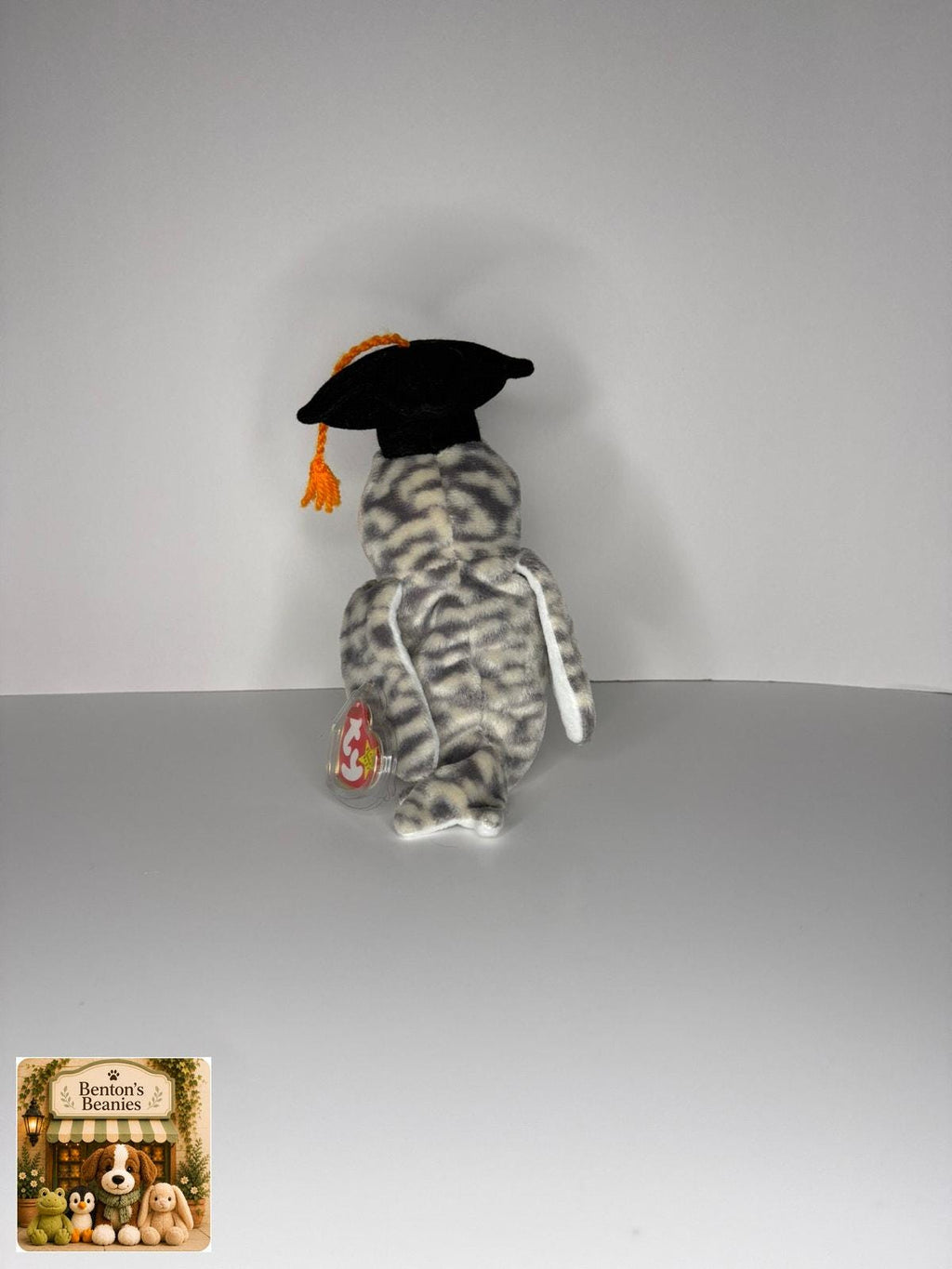 Wiser the Owl TY Beanie Baby | Mint Heart & Tush Tag