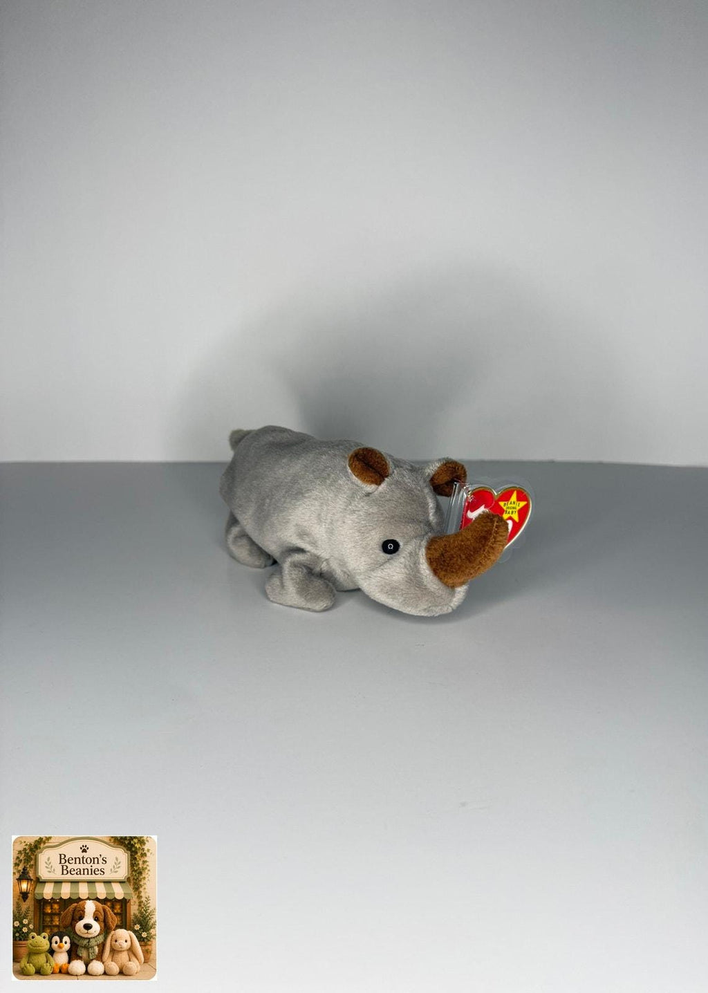 Spike the Rhinoceros TY Beanie Baby | Mint Heart & Tush Tag
