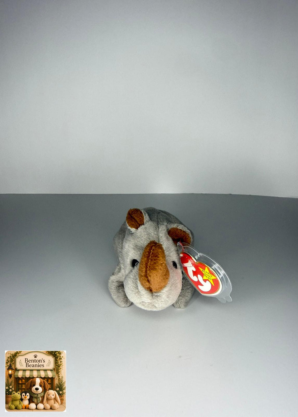 Spike the Rhinoceros TY Beanie Baby | Mint Heart & Tush Tag