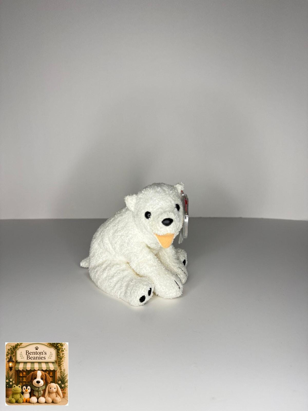 Aurora the Polar Bear TY Beanie Baby | Mint Heart & Tush Tag