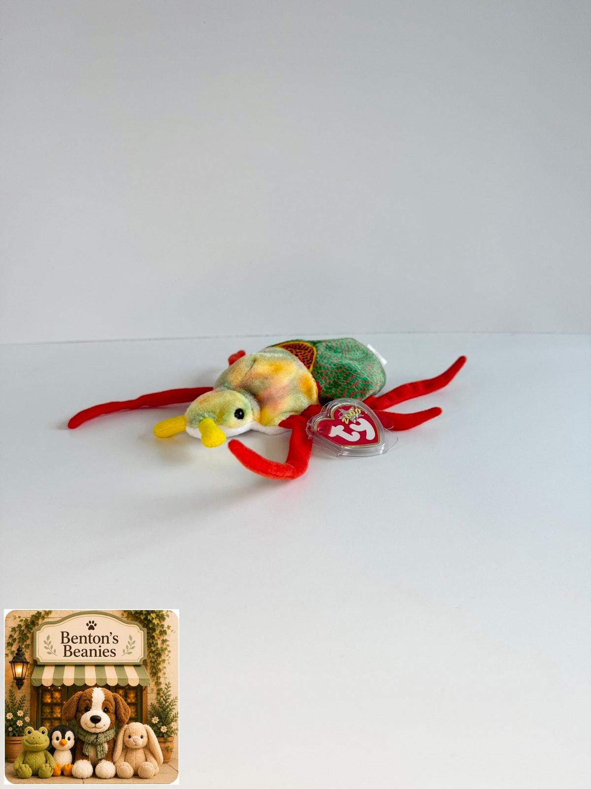 Scurry the Beetle TY Beanie Baby | Mint Heart & Tush Tag