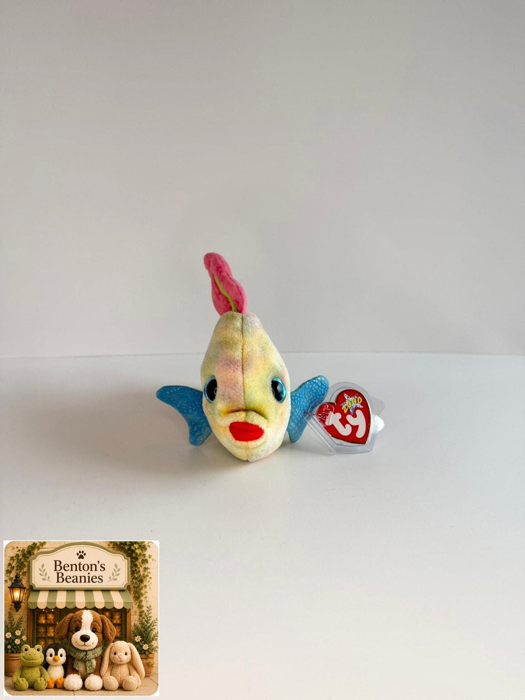 Aruba the Fish TY Beanie Baby | Mint Heart & Tush Tags