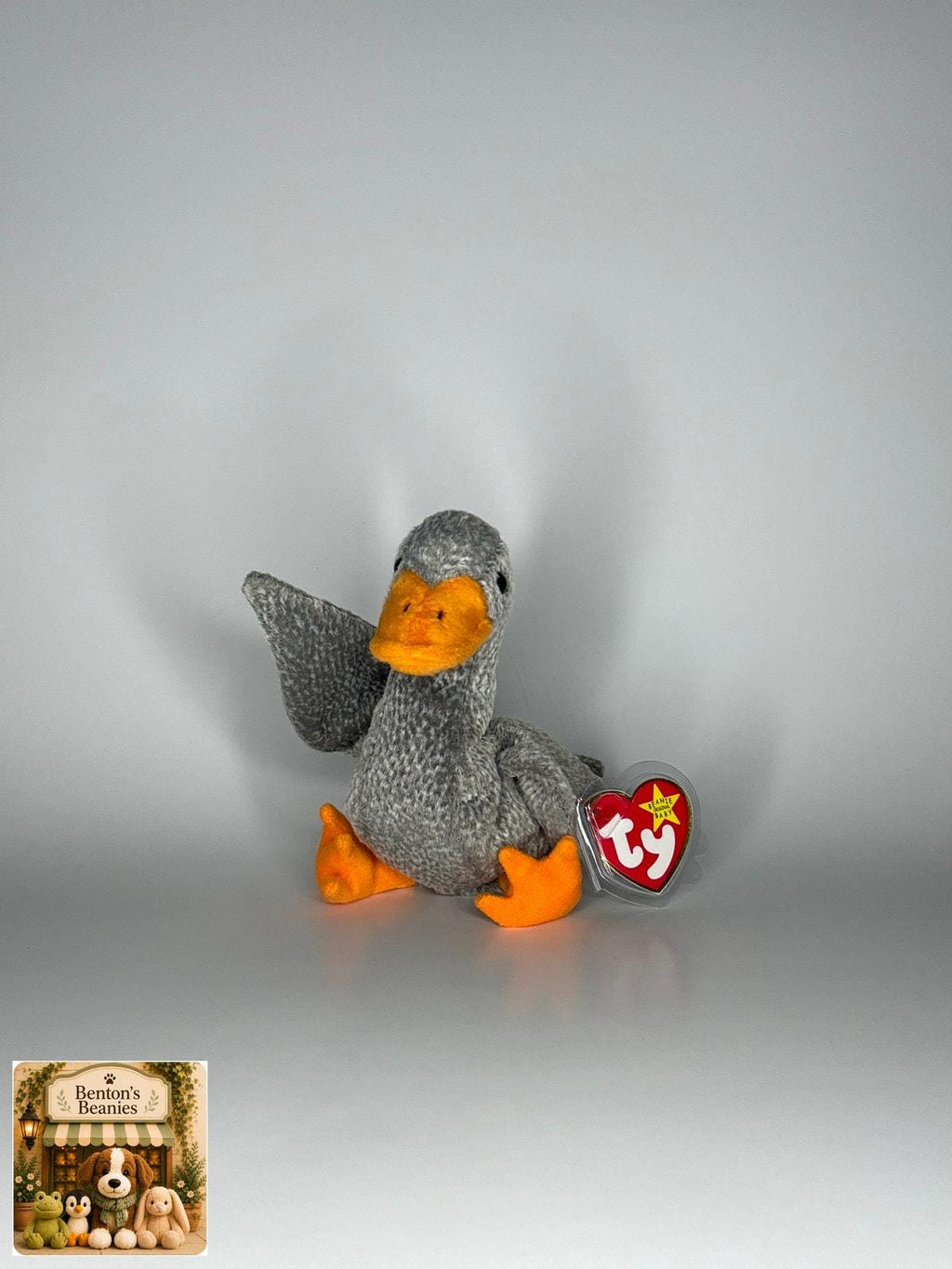 Honks the Goose TY Beanie Baby | Mint Heart & Tush Tag