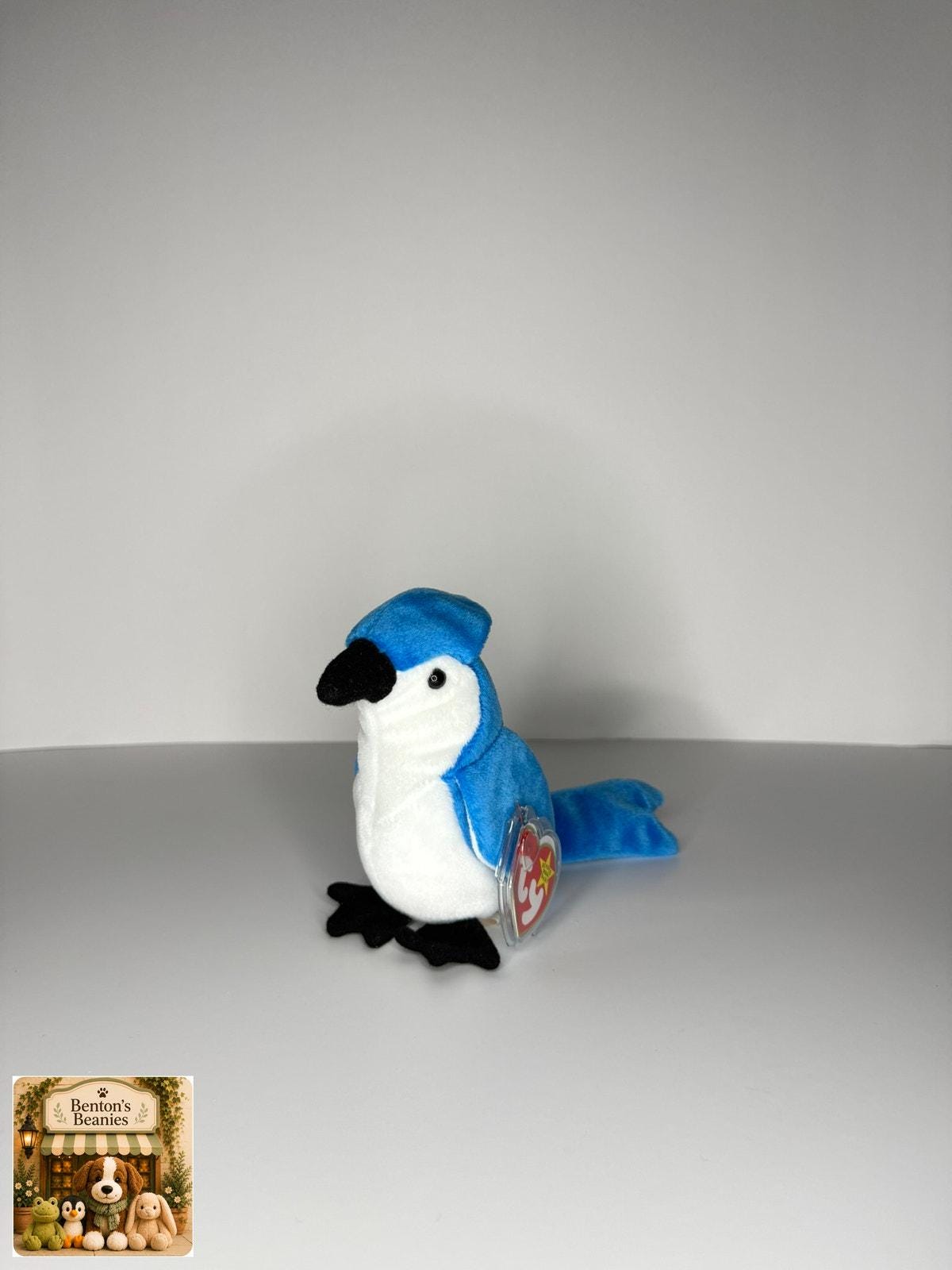 Rocket the Bluejay TY Beanie Baby | Mint Heart & Tush Tag
