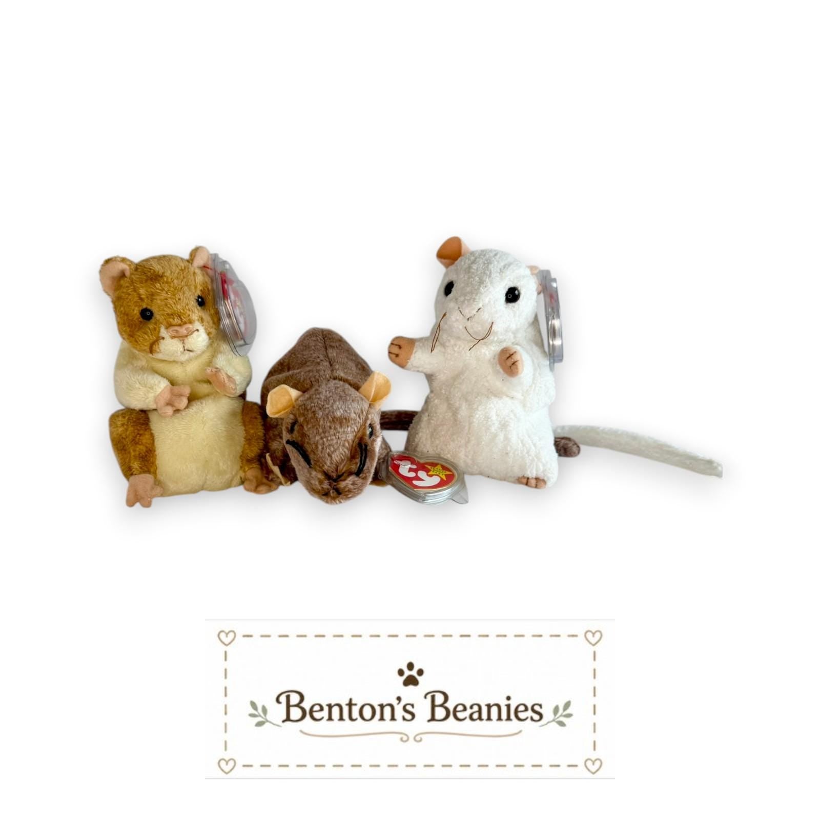 Pellet Tiptoe Cheezer Rodents Ty Beanie Babies Plush Collection