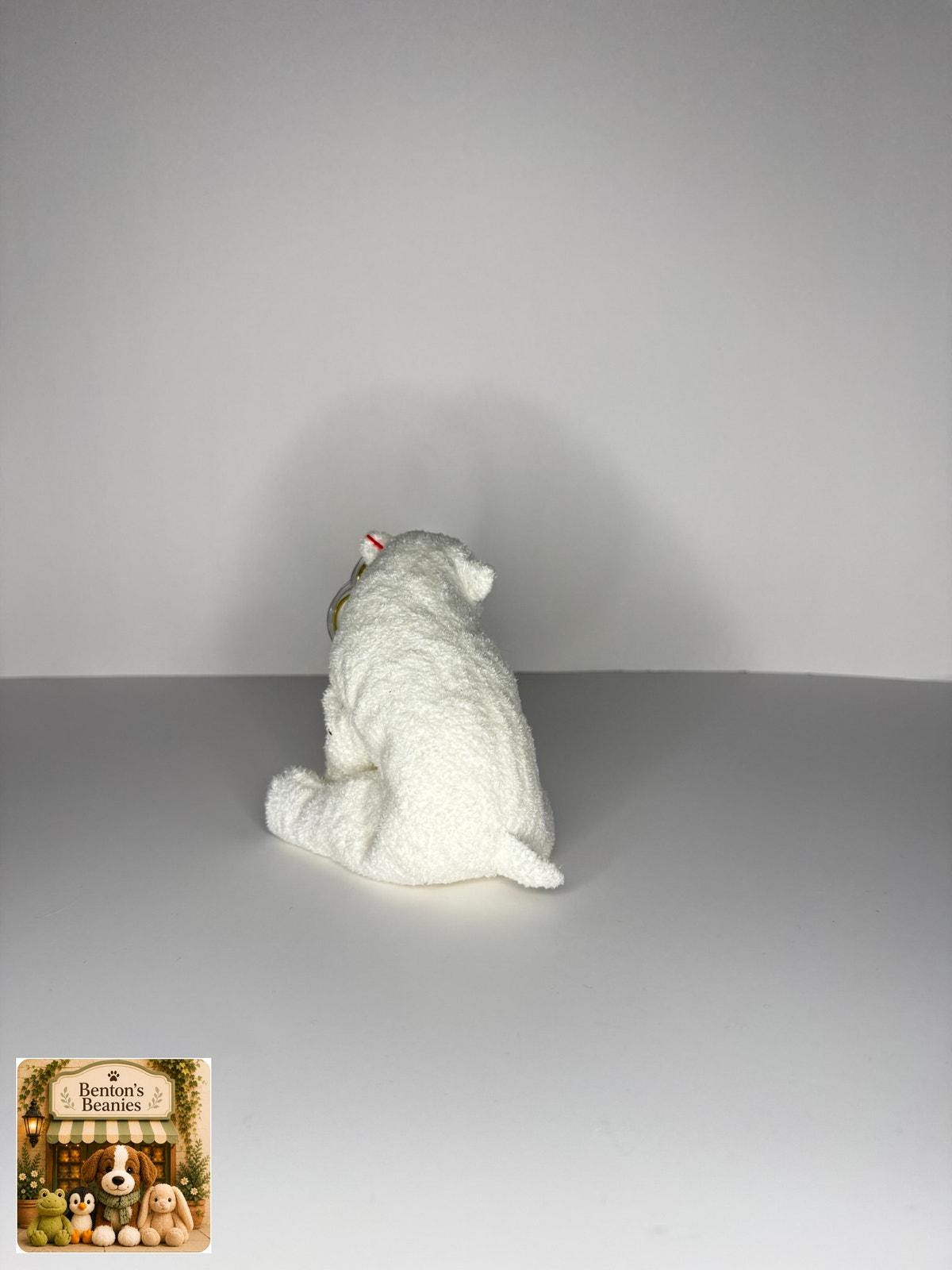 Aurora the Polar Bear TY Beanie Baby | Mint Heart & Tush Tag