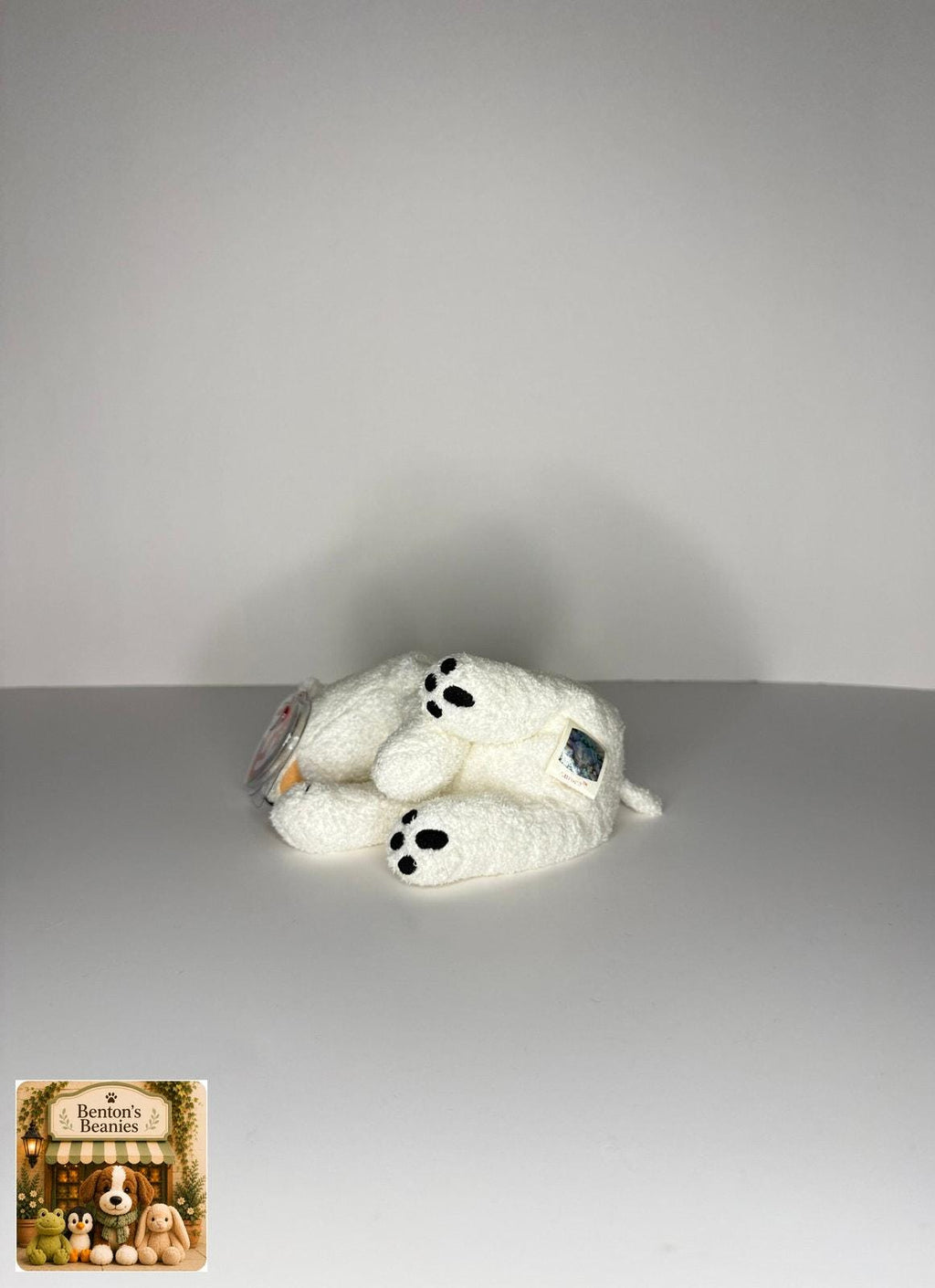 Aurora the Polar Bear TY Beanie Baby | Mint Heart & Tush Tag