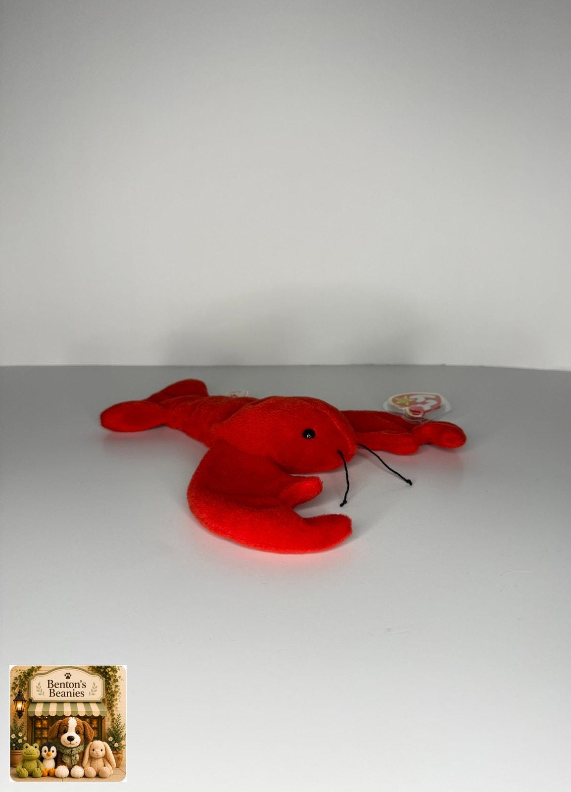 Pinchers the Lobster TY Beanie Baby | Mint Heart & Tush Tag