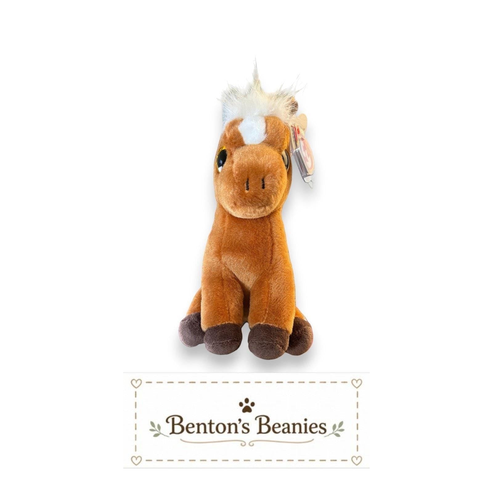 Morty the Horse TY Beanie Baby | Mint Heart & Tush Tafg