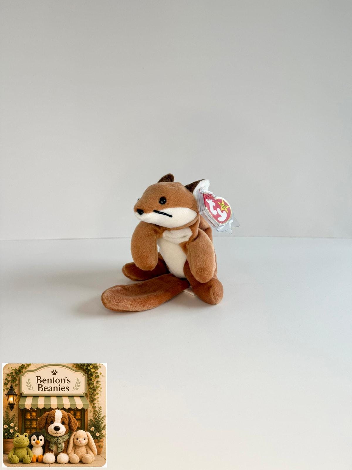Sly the Fox TY Beanie Baby | Mint Heart & Tush Tag