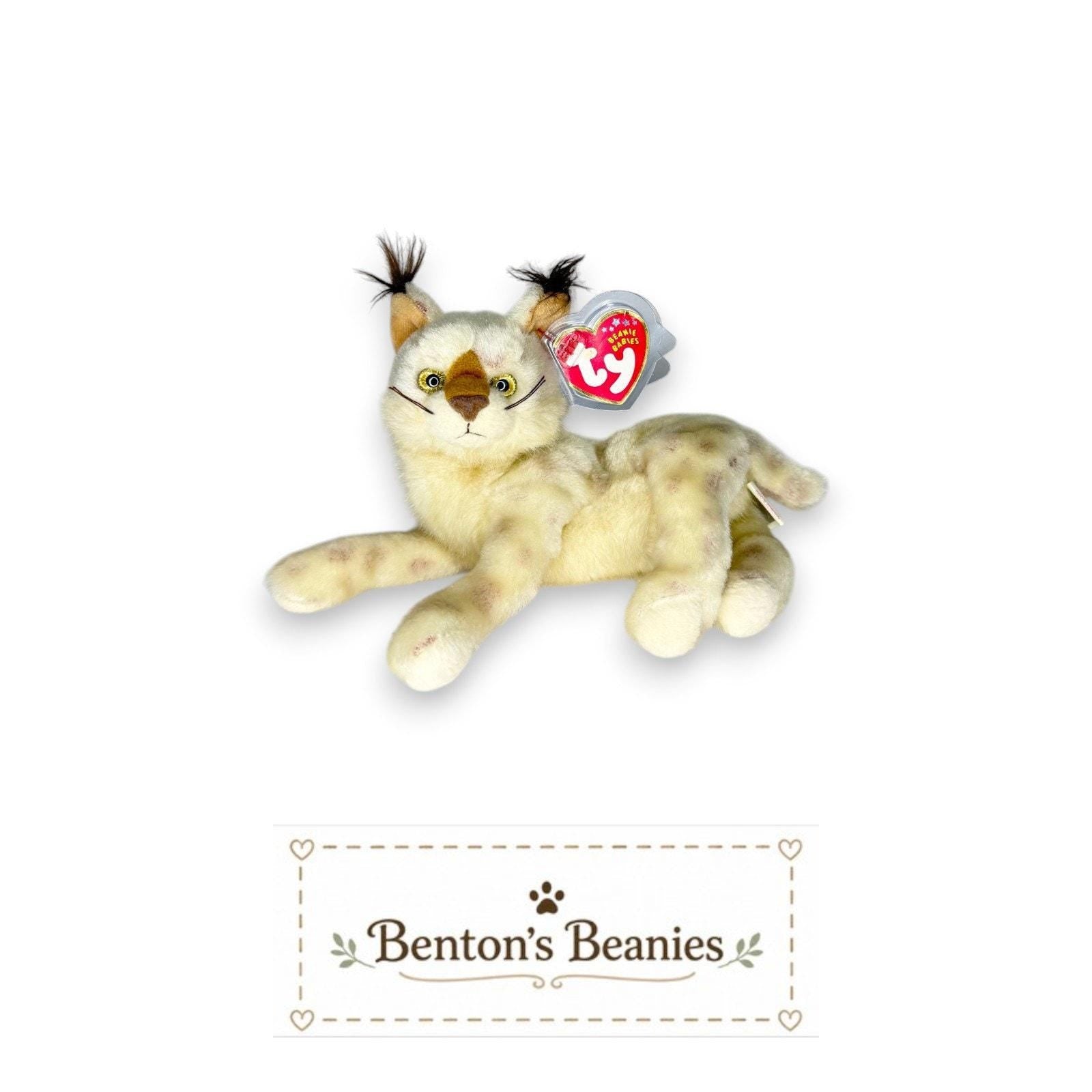 Tracks the Lynx TY Beanie Baby | Mint Heart & Tush Tag