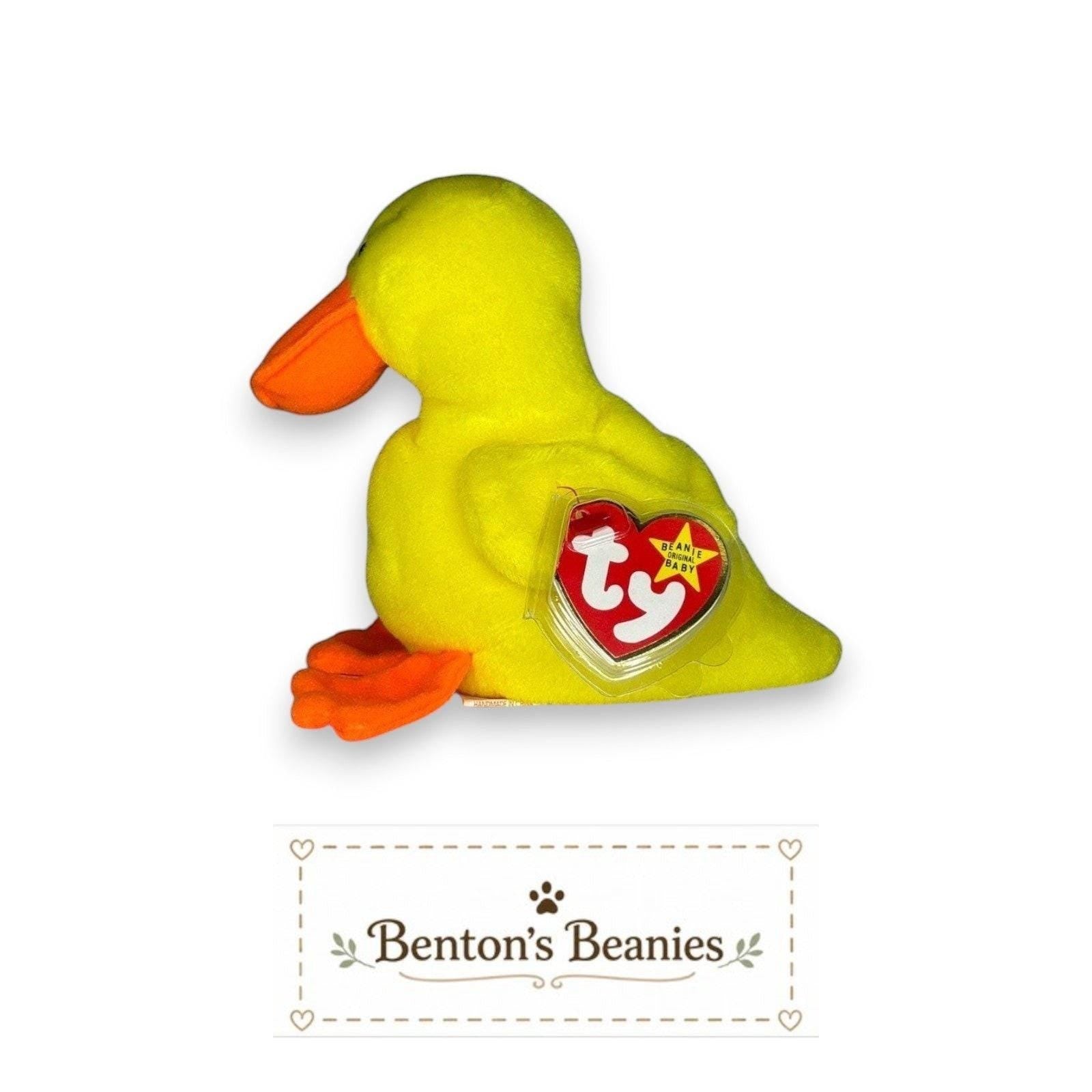 Quackers the Duck TY Beanie Baby | Mint Condition Heart & Tush Tag