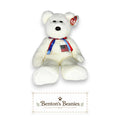 Libearty the Bear TY Beanie Buddies | Mint Heart & Tush Tag