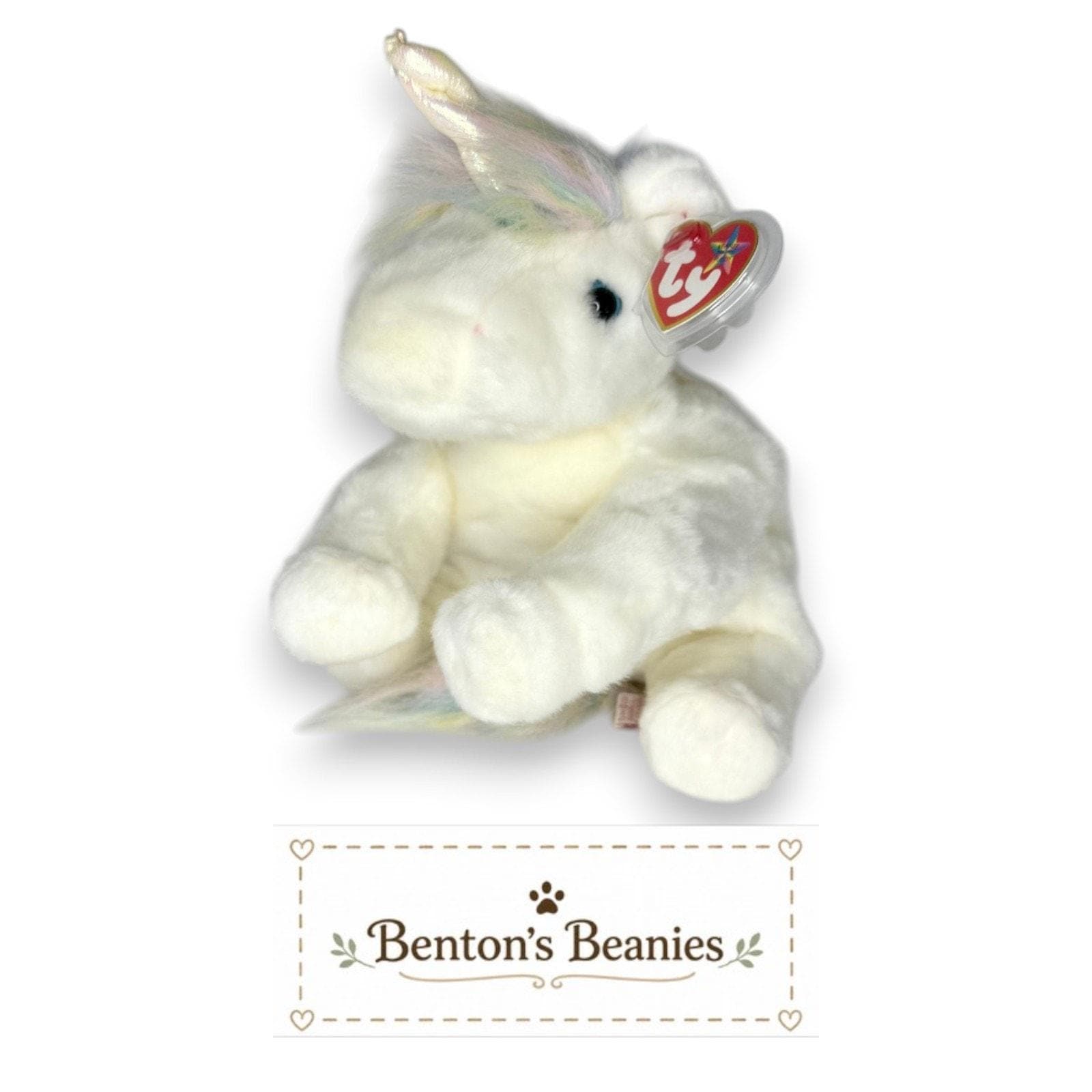 Mystic the Unicorn TY Beanie Buddies | Mint Heart/Tush Tags