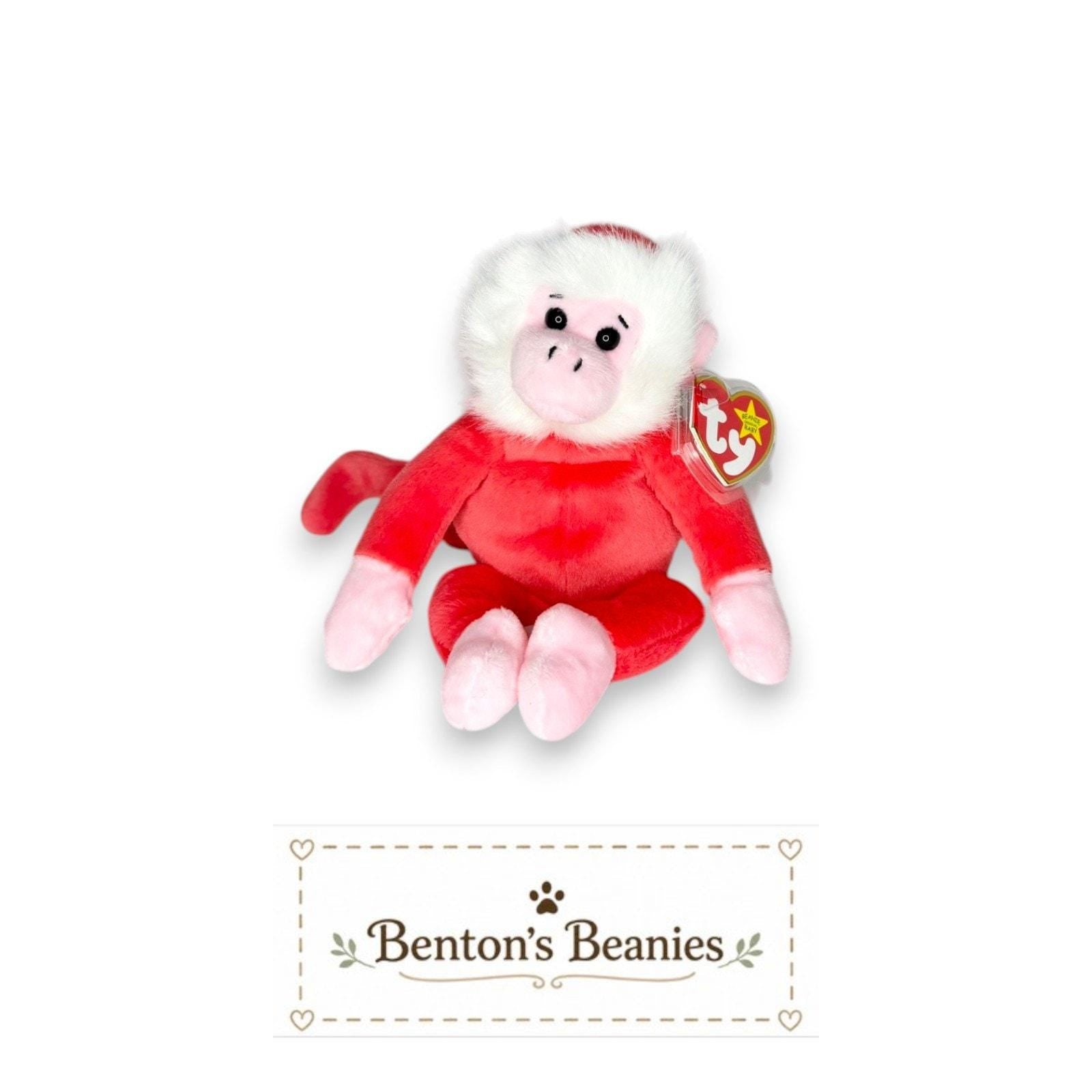Foster the Monkey TY Beanie Baby | Mint Heart & Tush Tag