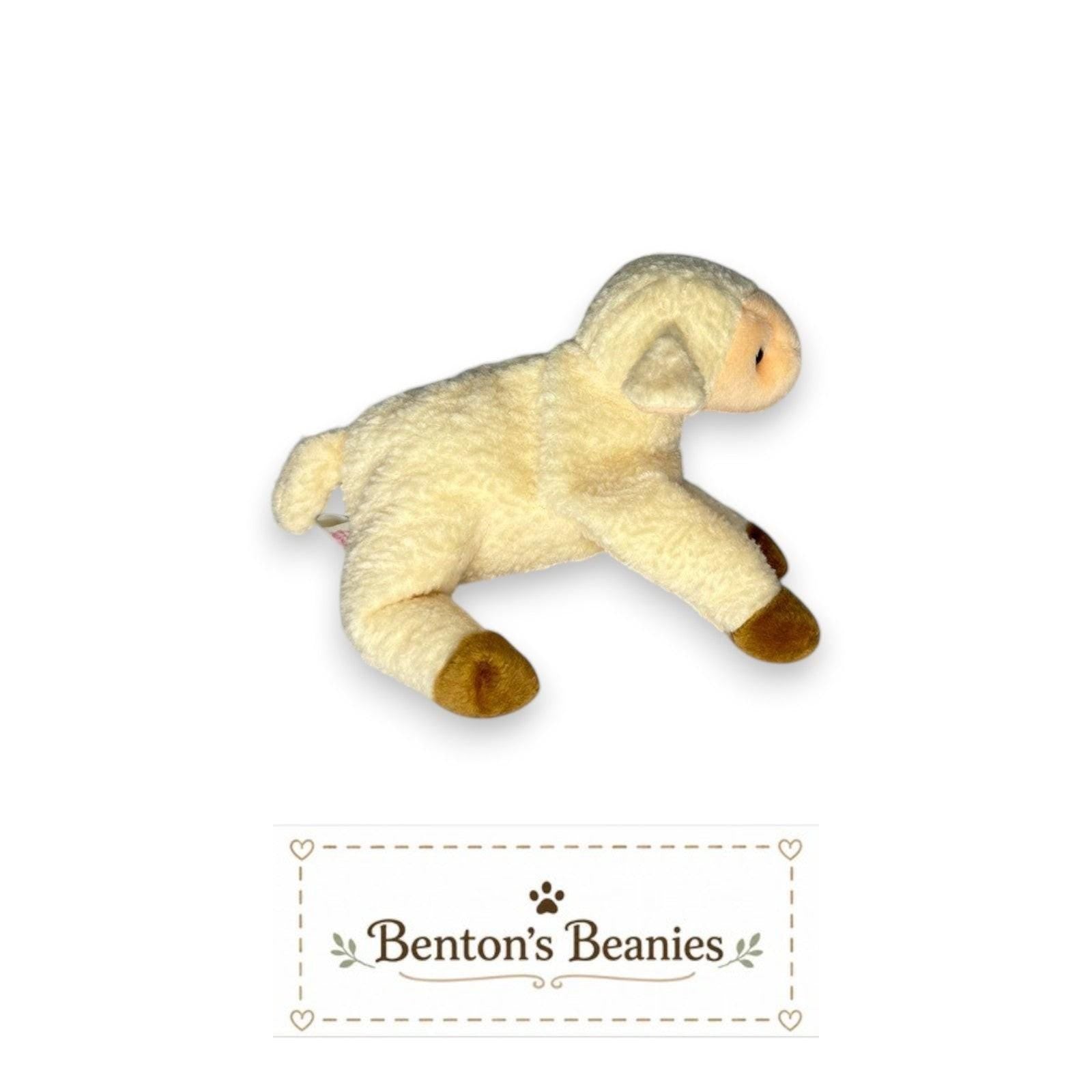 Ewey the Lamb TY Beanie Baby | Mint Heart/Tush Tag
