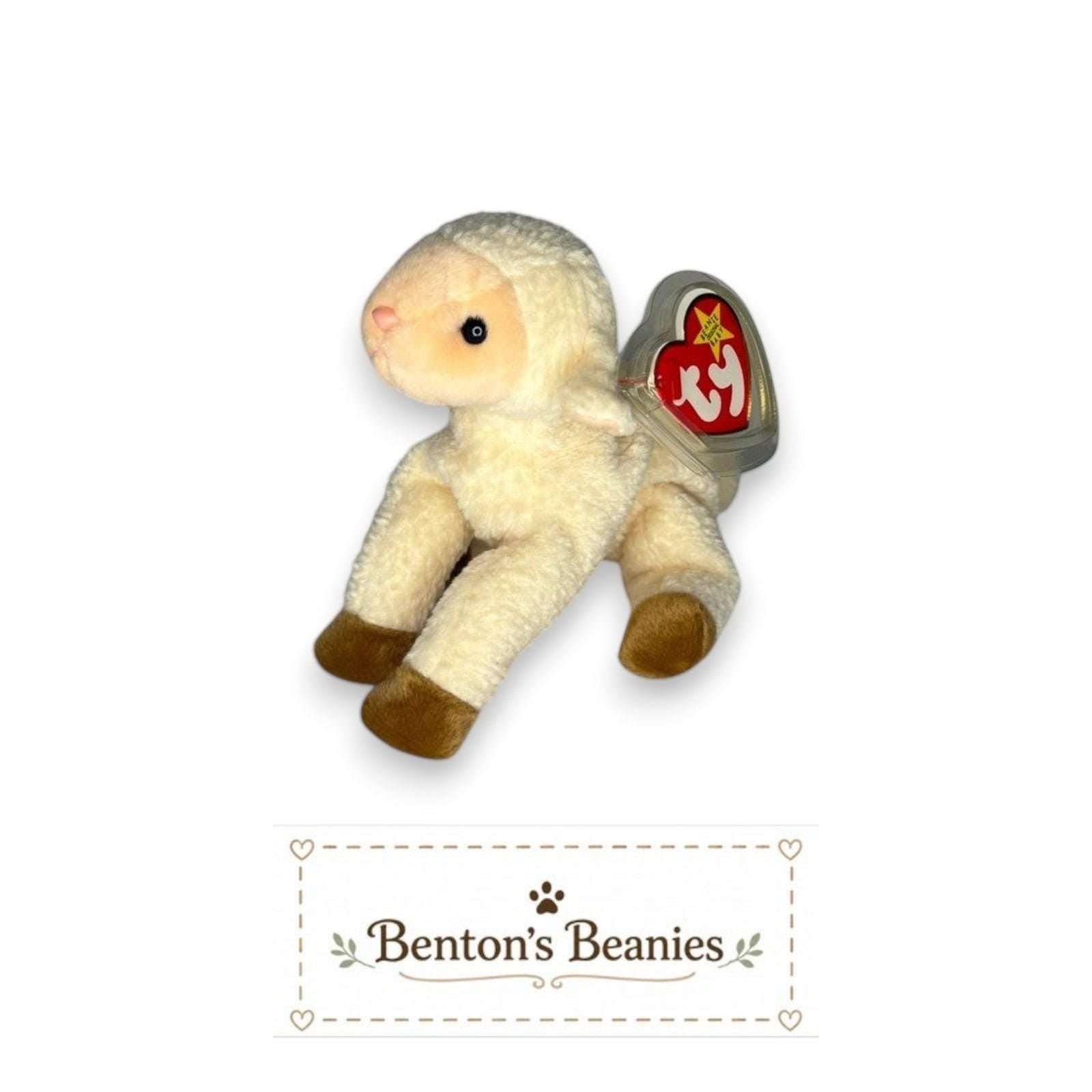 Ewey the Lamb TY Beanie Baby | Mint Heart/Tush Tag