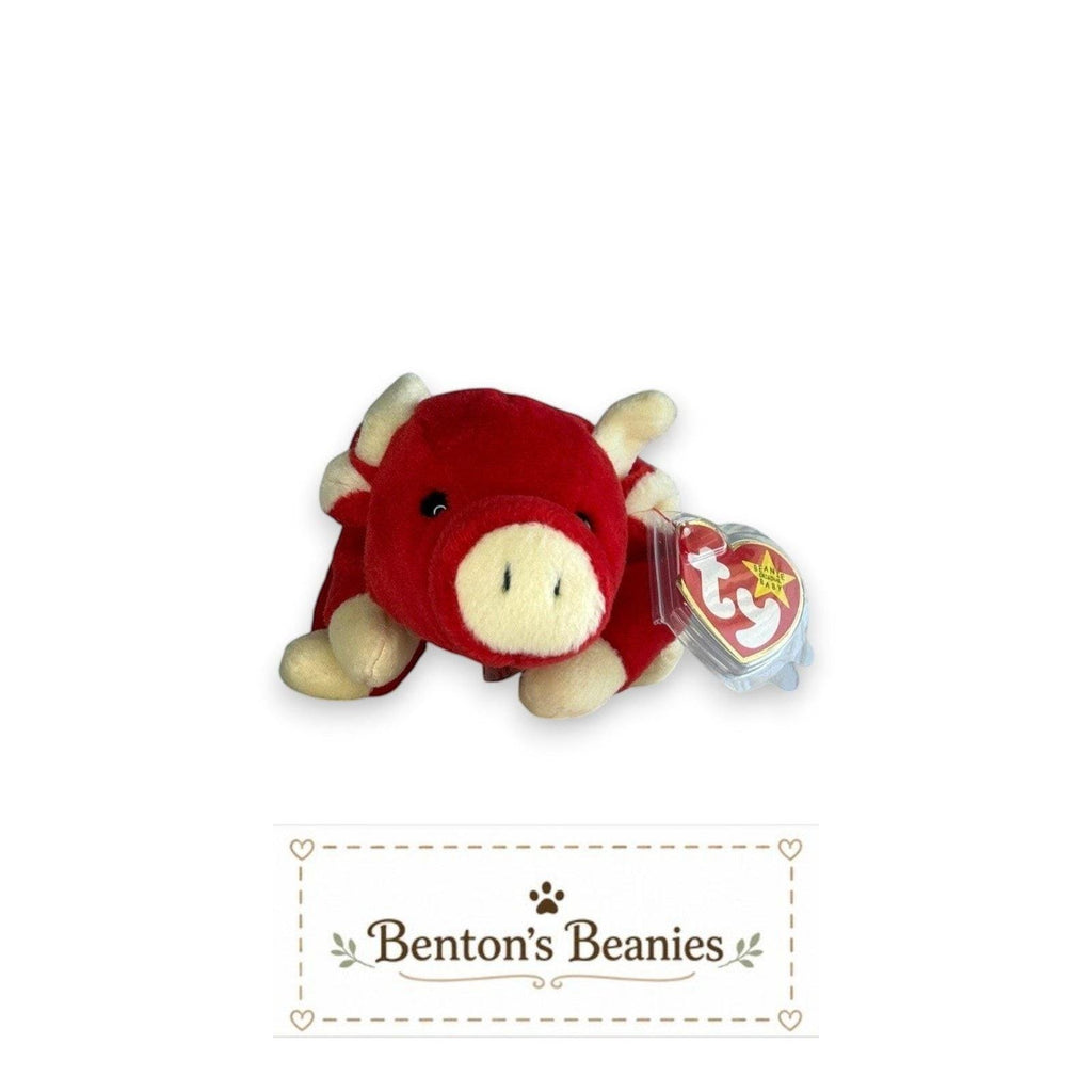 Snort the Bull TY Beanie Baby | Mint Heart & Tush Tag