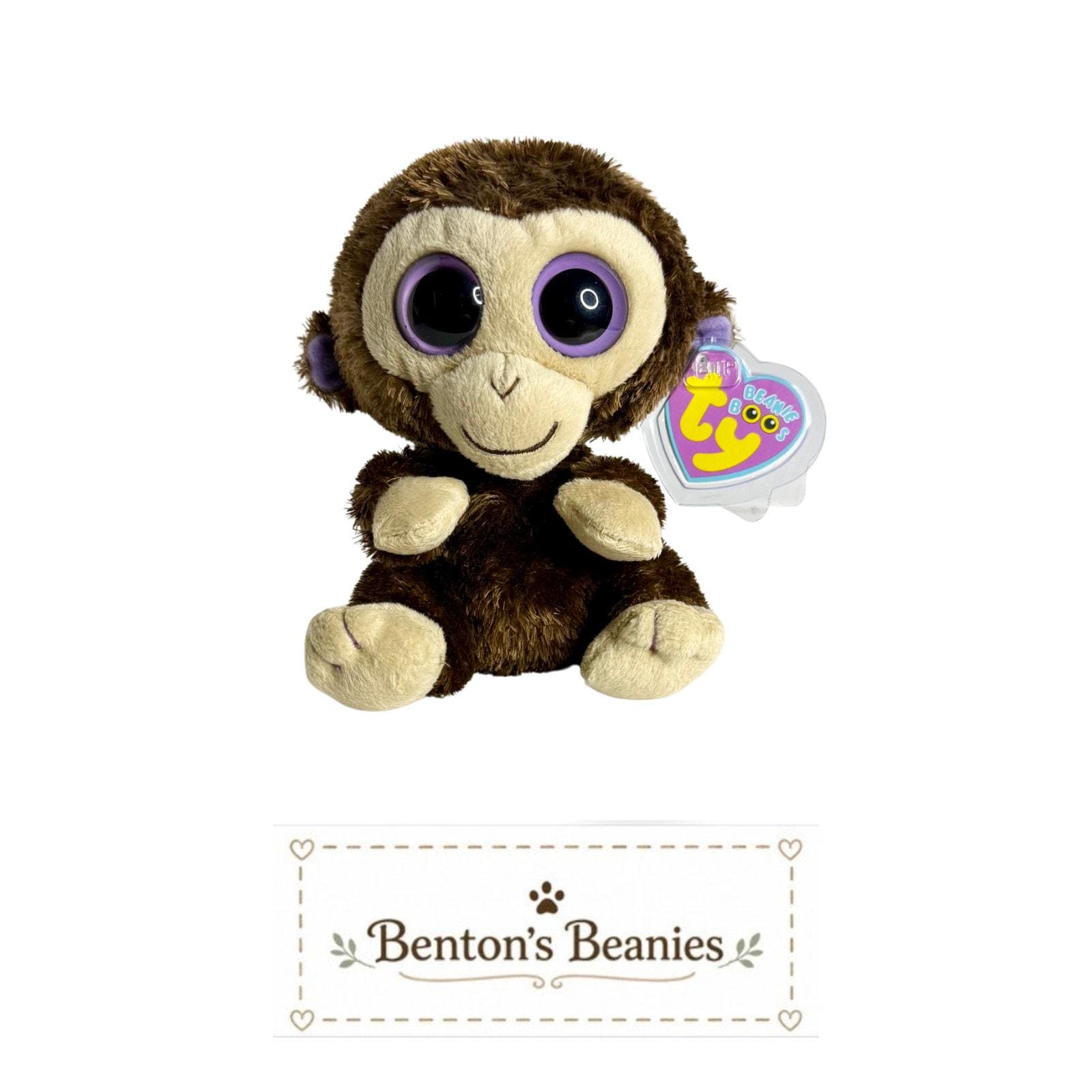 Coconut the Monkey 1st Gen TY Beanie Boo | Mint Heart Tags