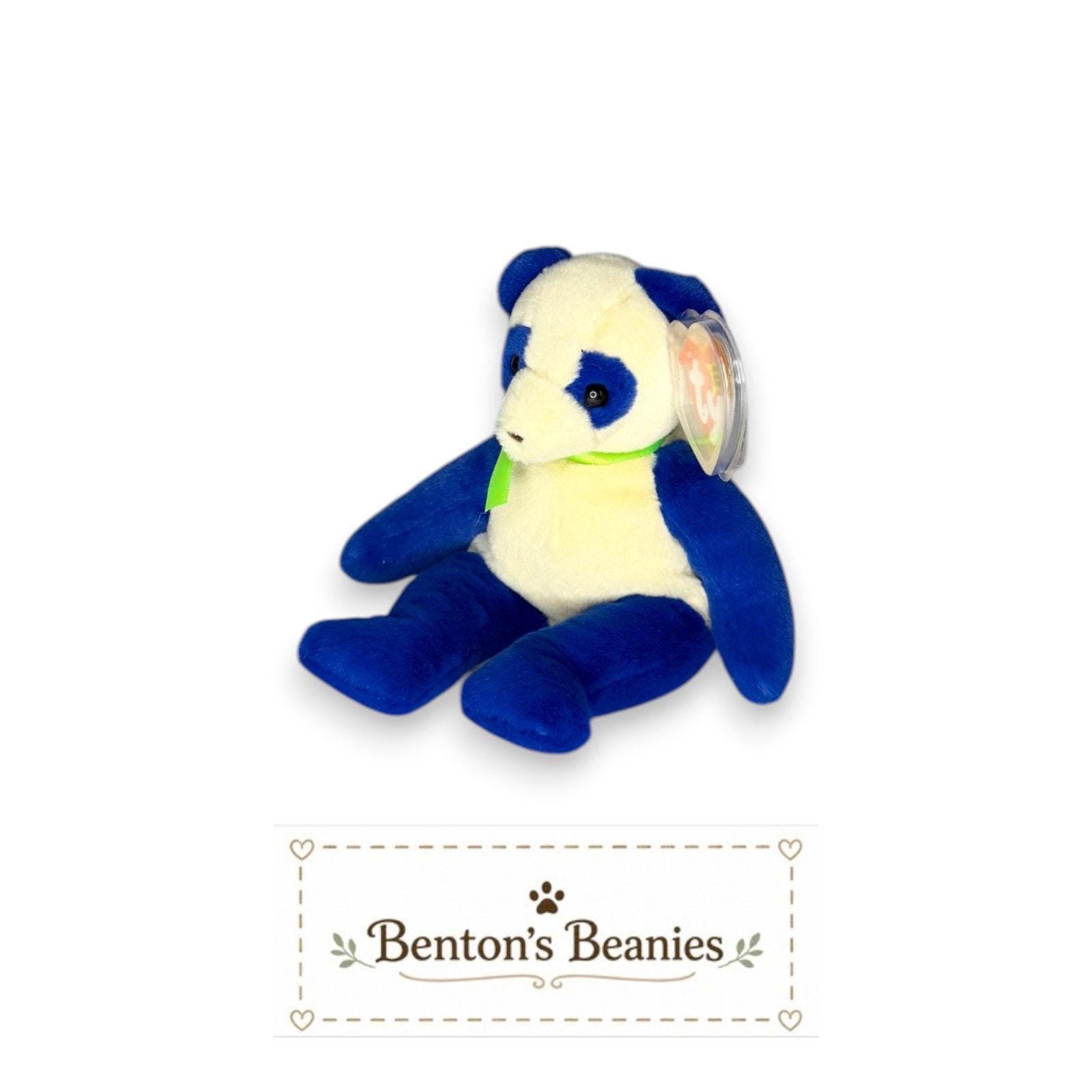 Domino the Panda TY Beanie Baby | Mint Heart & Tush Tag