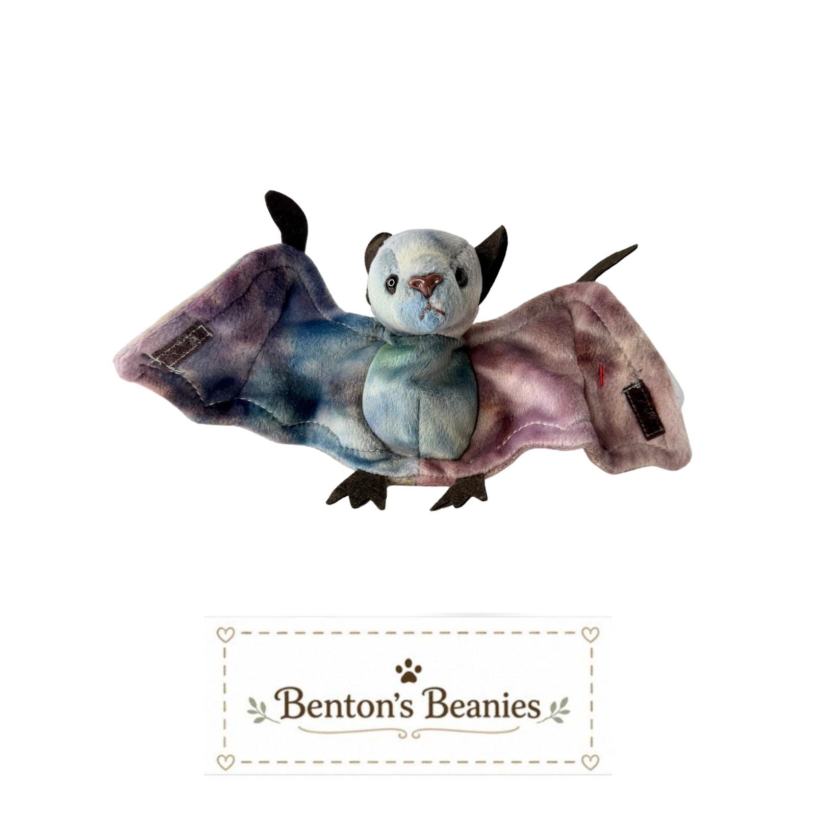 Batty (TY-Dyed Version) Beanie Baby | Mint Heart & Tush Tag