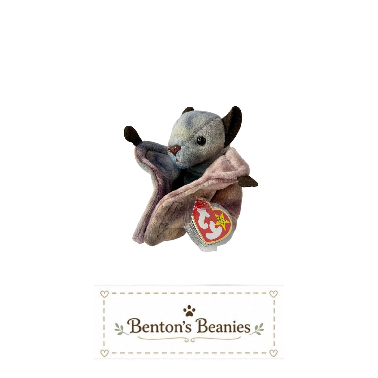 Batty (TY-Dyed Version) Beanie Baby | Mint Heart & Tush Tag