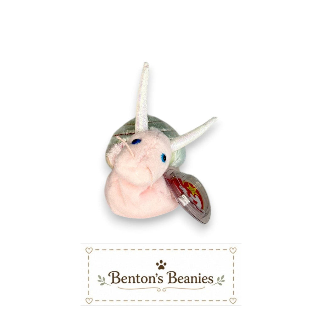 Swirly the Snail TY Beanie Baby | Mint Heart & Tush Tag