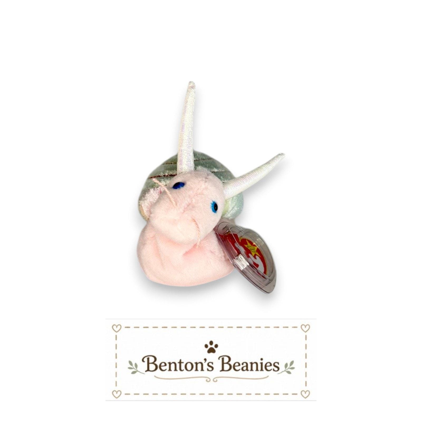 Swirly the Snail TY Beanie Baby | Mint Heart & Tush Tag