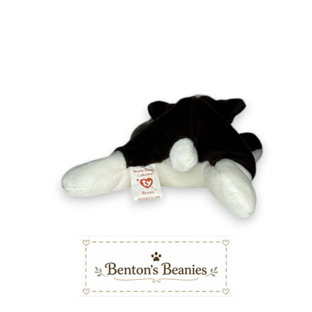 Bruno the English Bull Terrier TY Beanie Baby | Mint Heart & Tush Tag