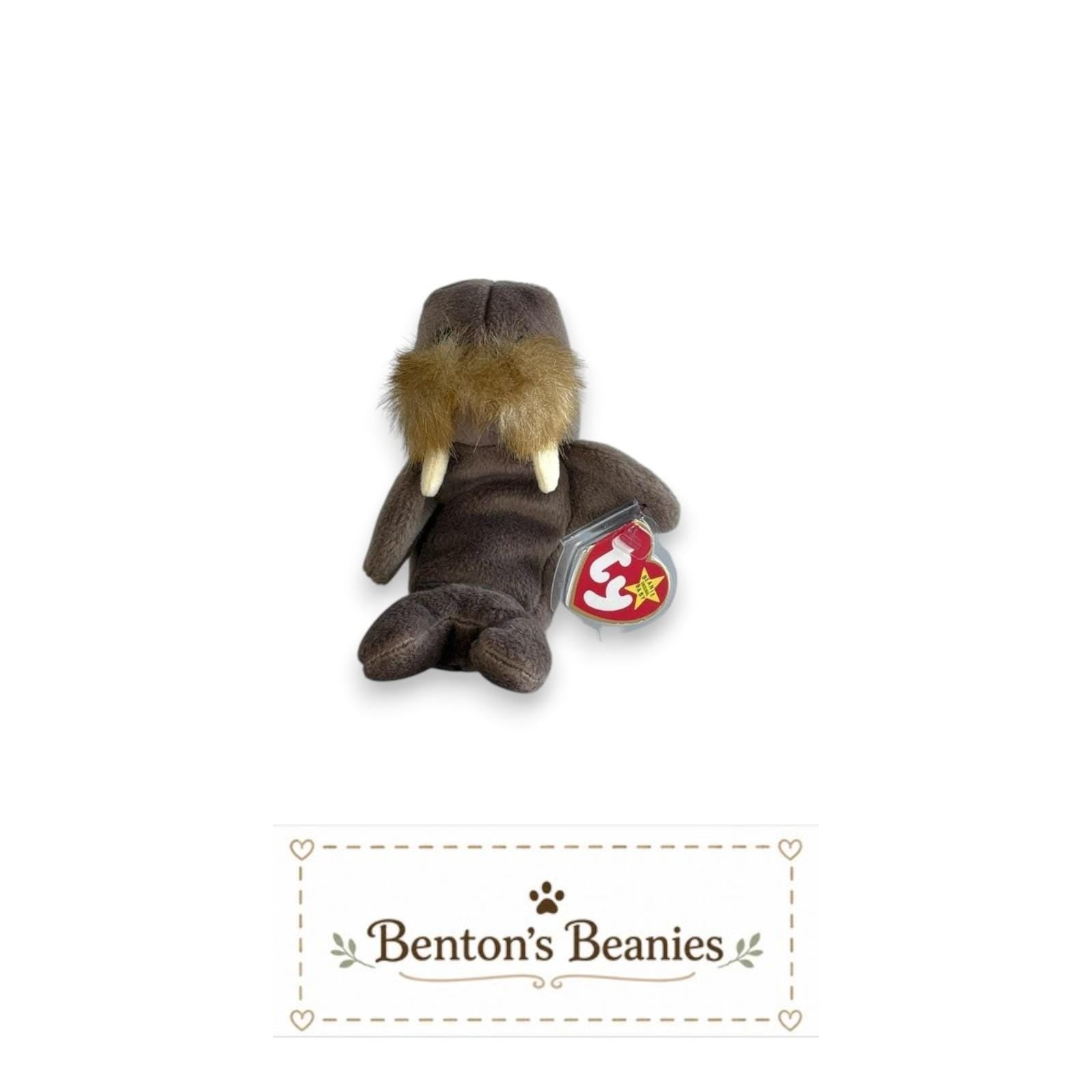 Jolly the Walrus TY Beanie Baby | Mint Heart & Tush Tag