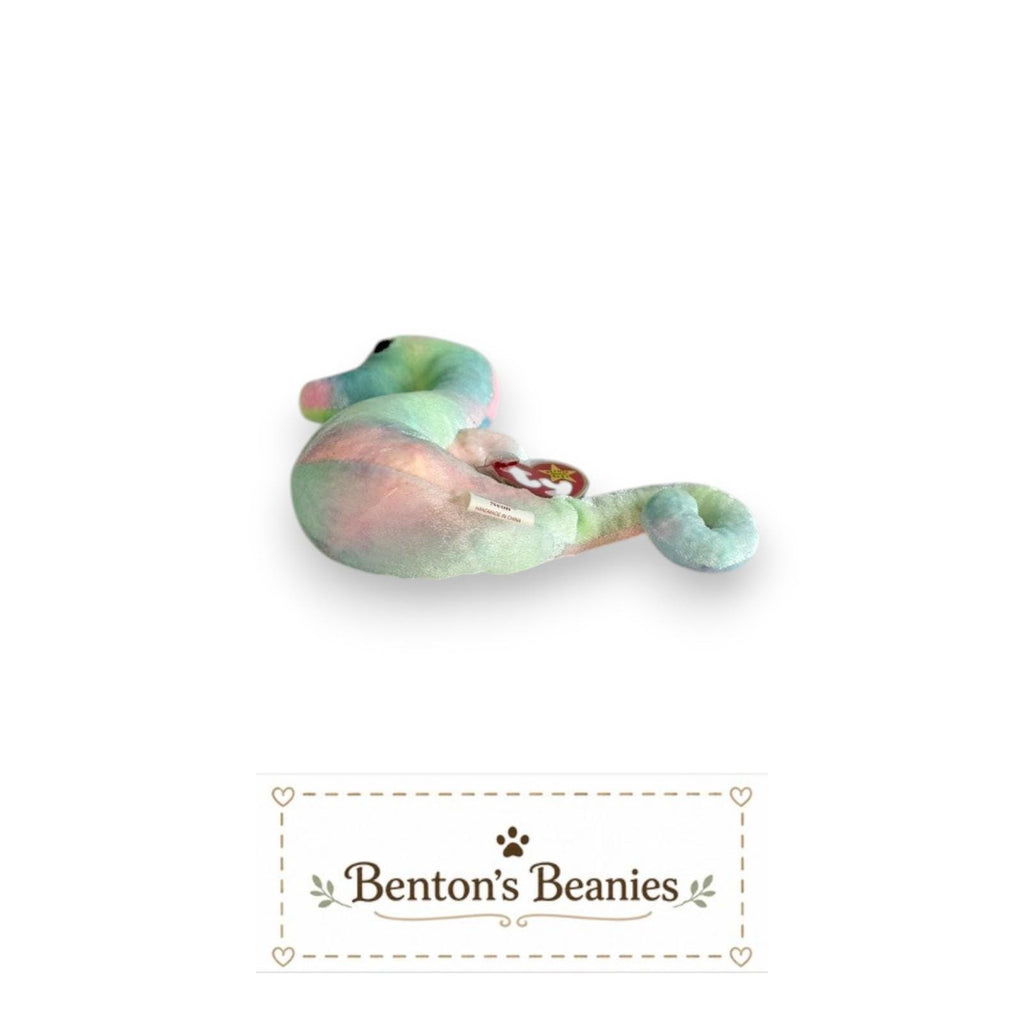 Neon the Seahorse TY Beanie Baby | Mint Heart & Tush Tag