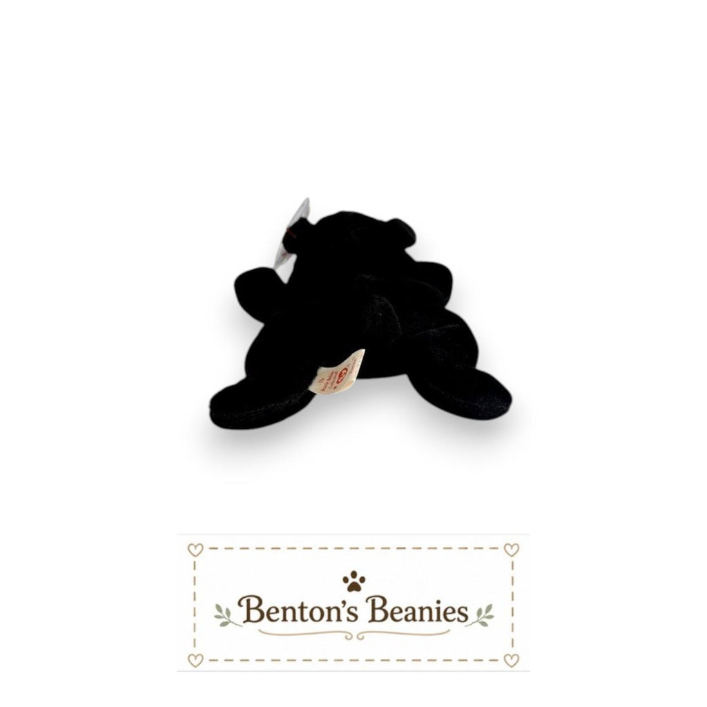 Blackie the Bear TY Beanie Baby | Mint Heart & Tush Tag