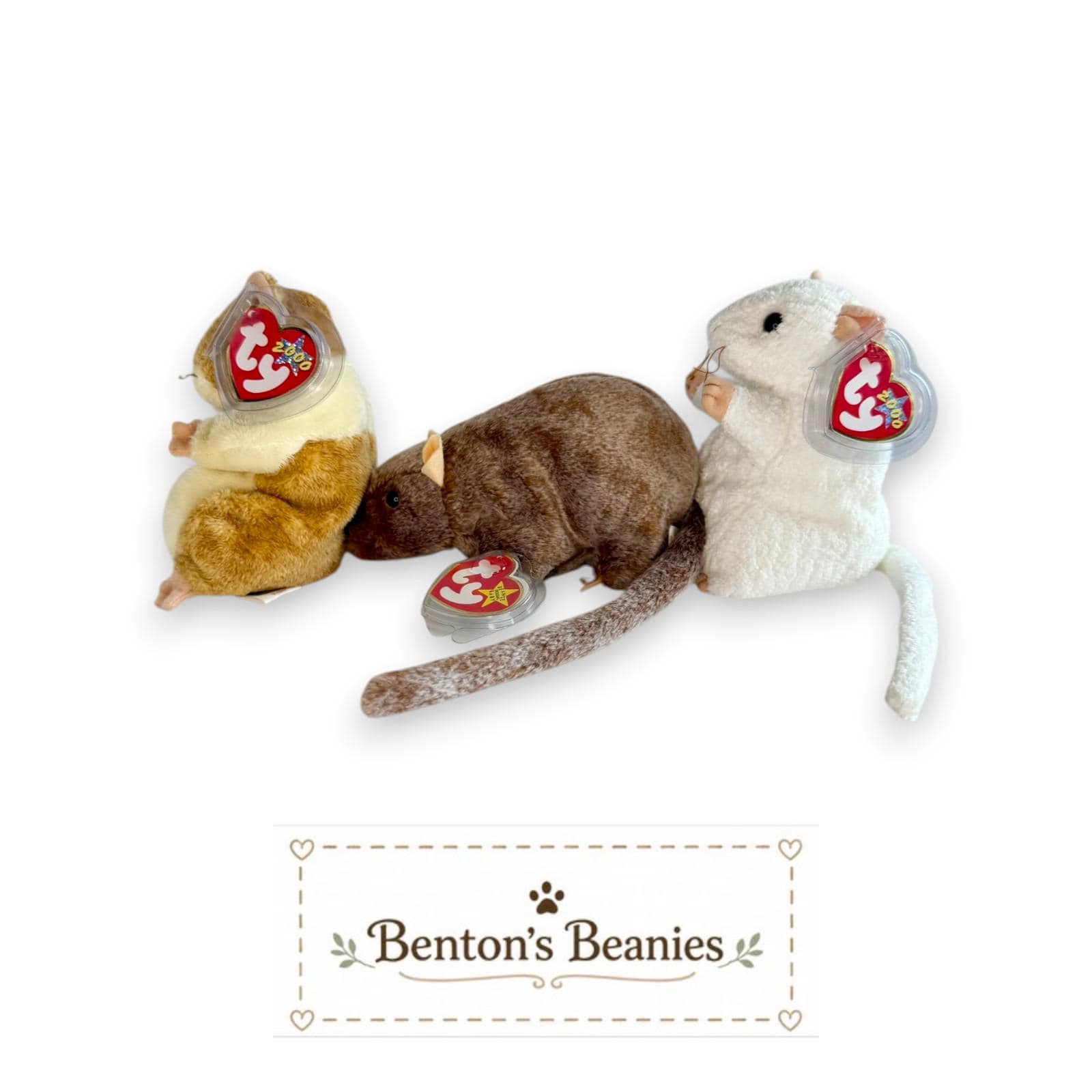 Pellet Tiptoe Cheezer Rodents Ty Beanie Babies Plush Collection