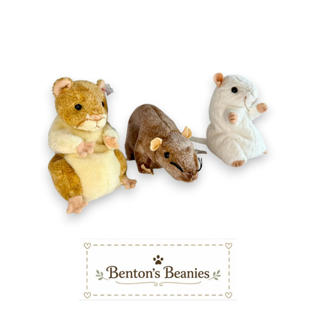 Pellet Tiptoe Cheezer Rodents Ty Beanie Babies Plush Collection
