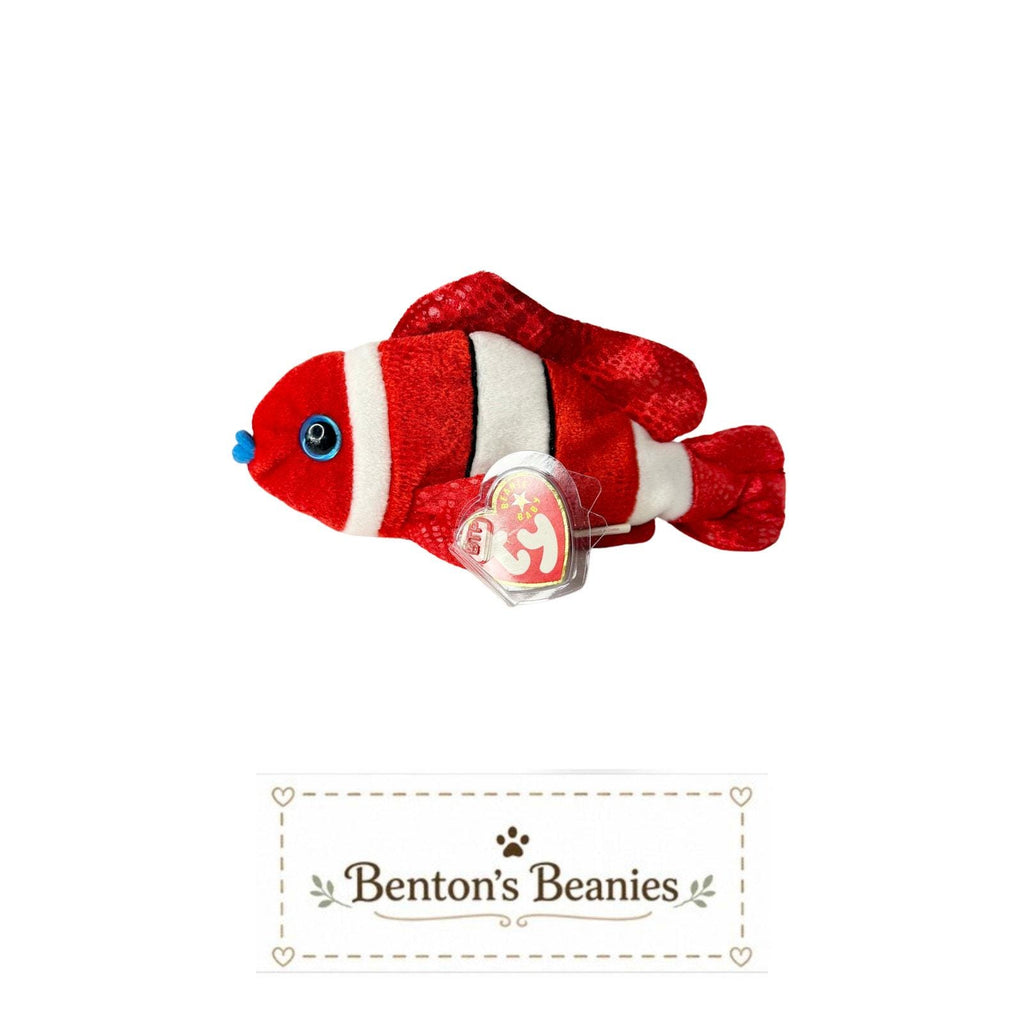 Jester the Fish TY Beanie Baby | Mint Heart & Tush Tag