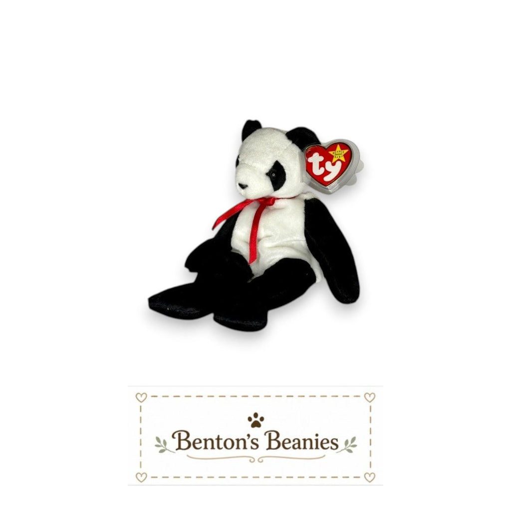 Fortune the Bear TY Beanie Baby | Mint Heart & Tush Tag