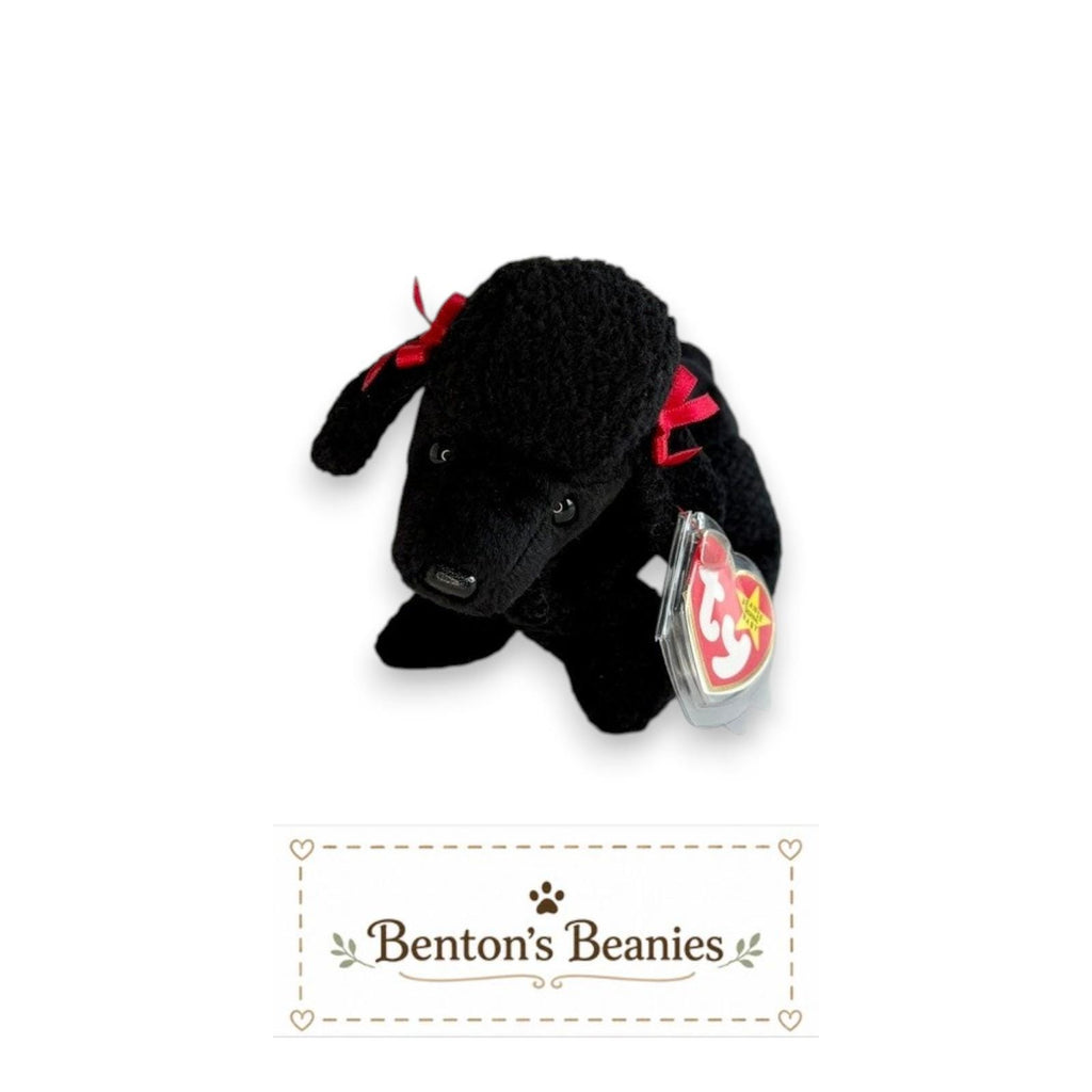 Gigi the Black Poodle TY Beanie Baby | Mint Heart/Tush Tag