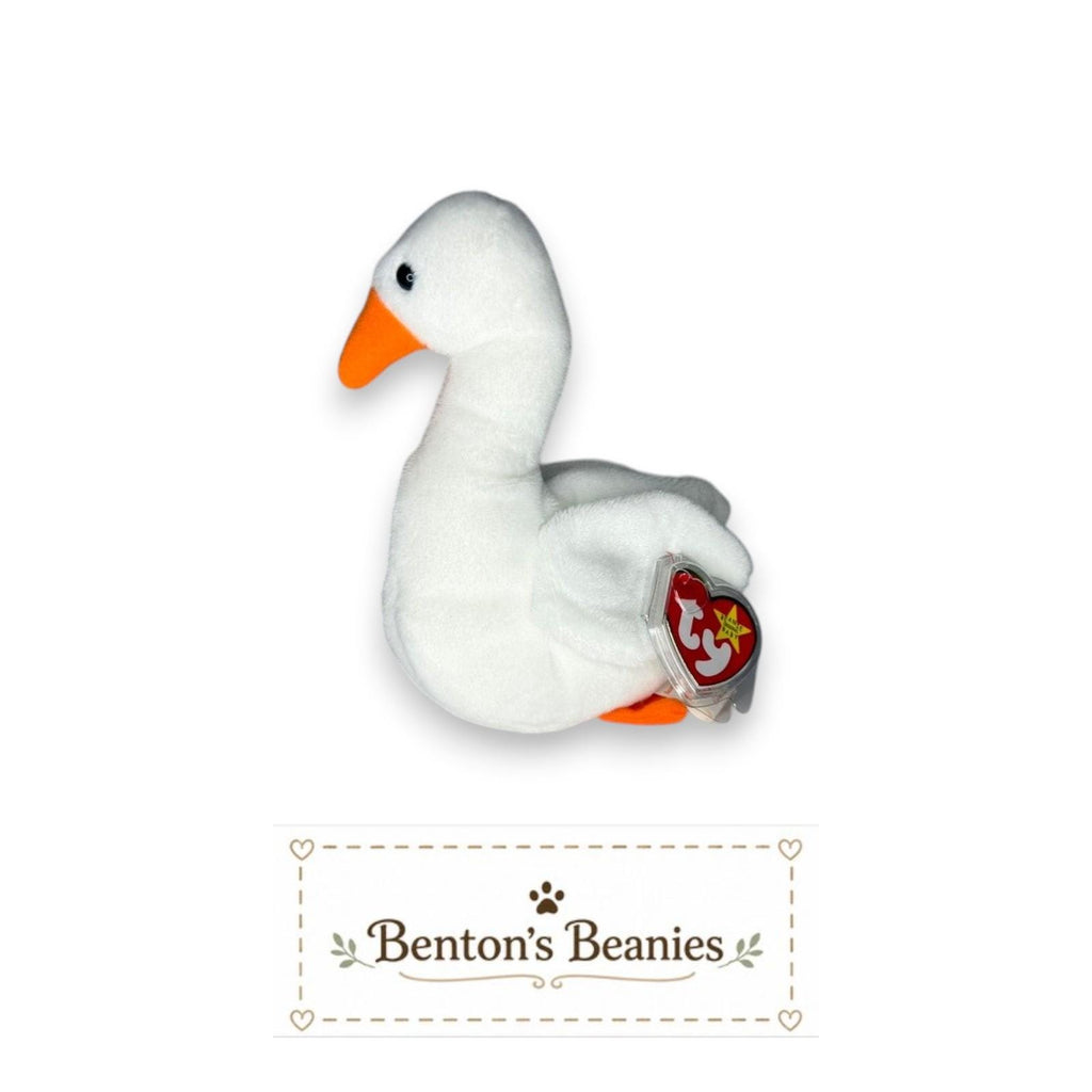 Gracie the Swan TY Beanie Baby | Mint Heart & Tush Tag