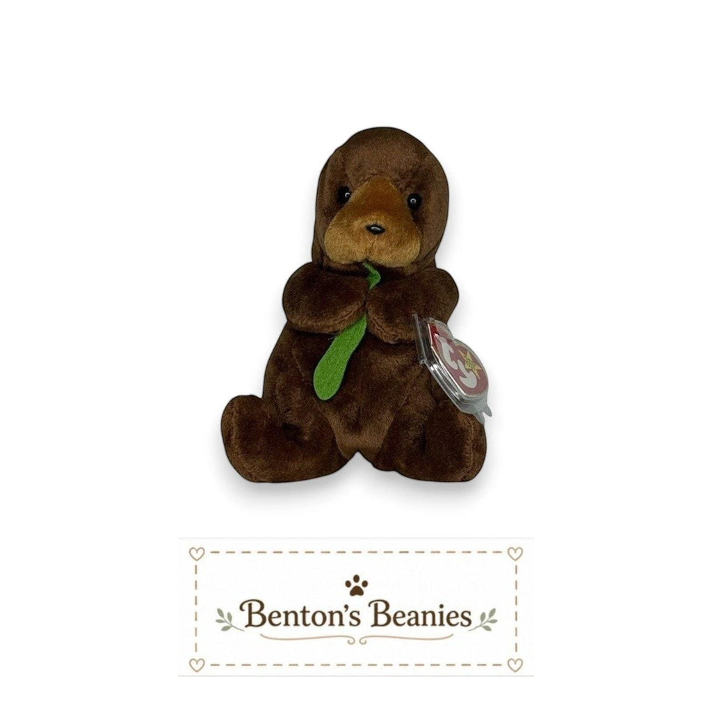 Seaweed the Otter TY Beanie Baby | Mint Heart & Tush Tag