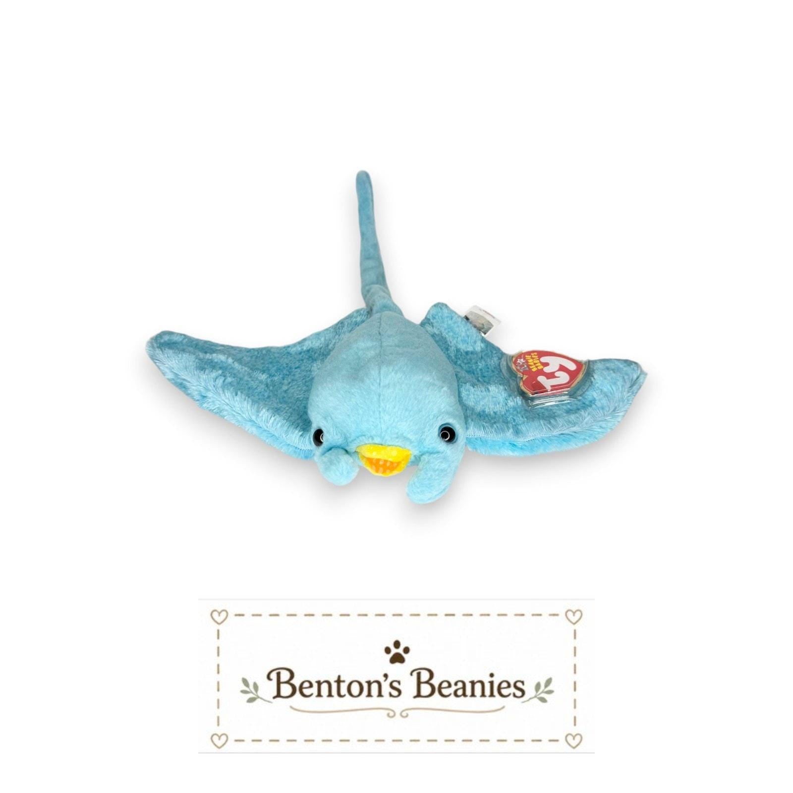 Sunray the Stingray TY Beanie Baby | Mint Heart & Tush Tag