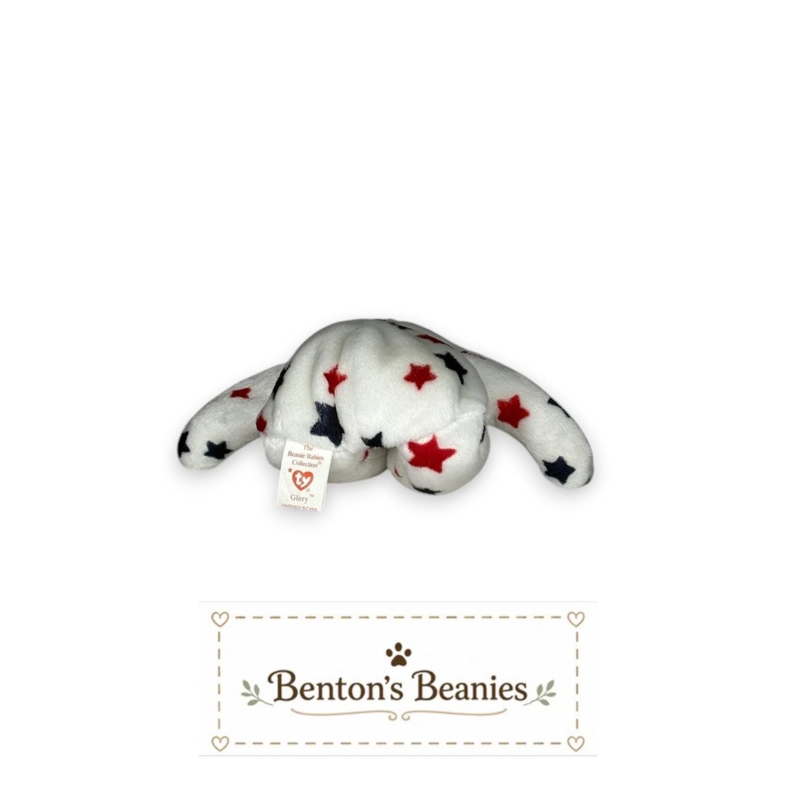 Glory the Bear TY Beanie Baby | Mint Heart & Tush Tag