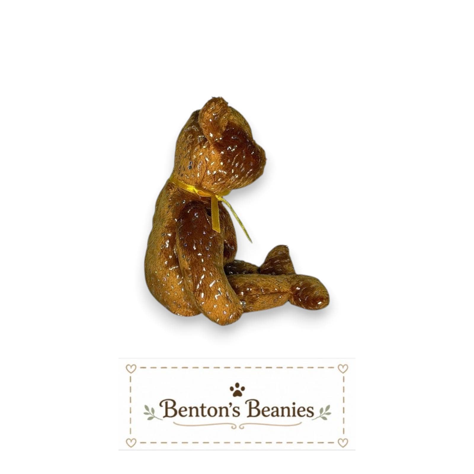 Decade the Bear Brown TY Beanie Baby | Mint Heart/Tush Tag