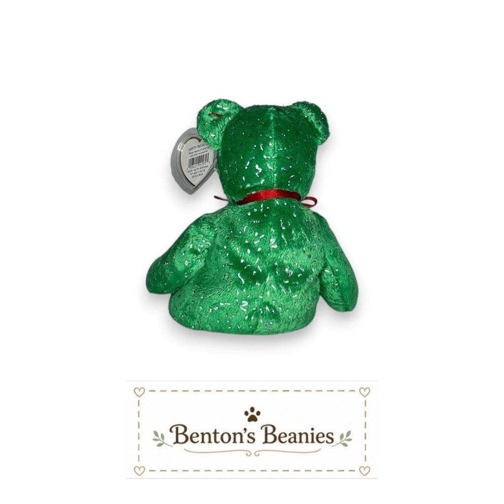 Decade the Bear Green TY Beanie Baby | Mint Heart/Tush Tag