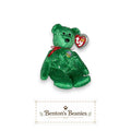 Decade the Bear Green TY Beanie Baby | Mint Heart/Tush Tag