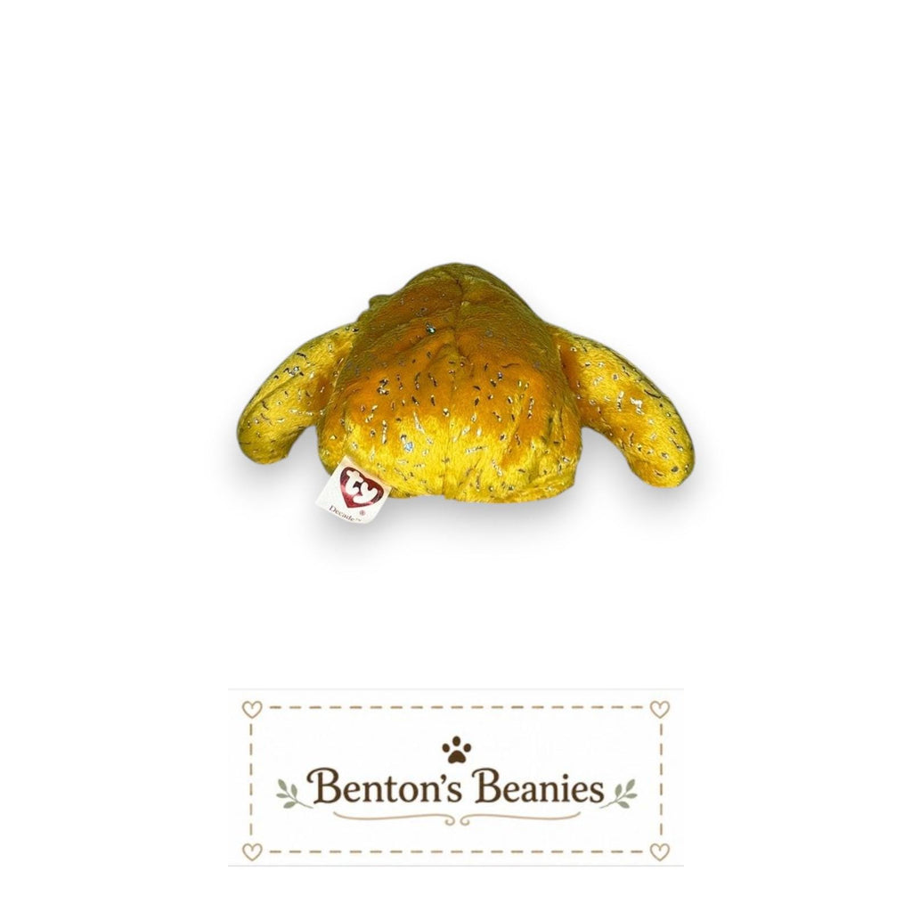Decade the Bear Yellow TY Beanie Baby | Mint Heart/Tush Tag