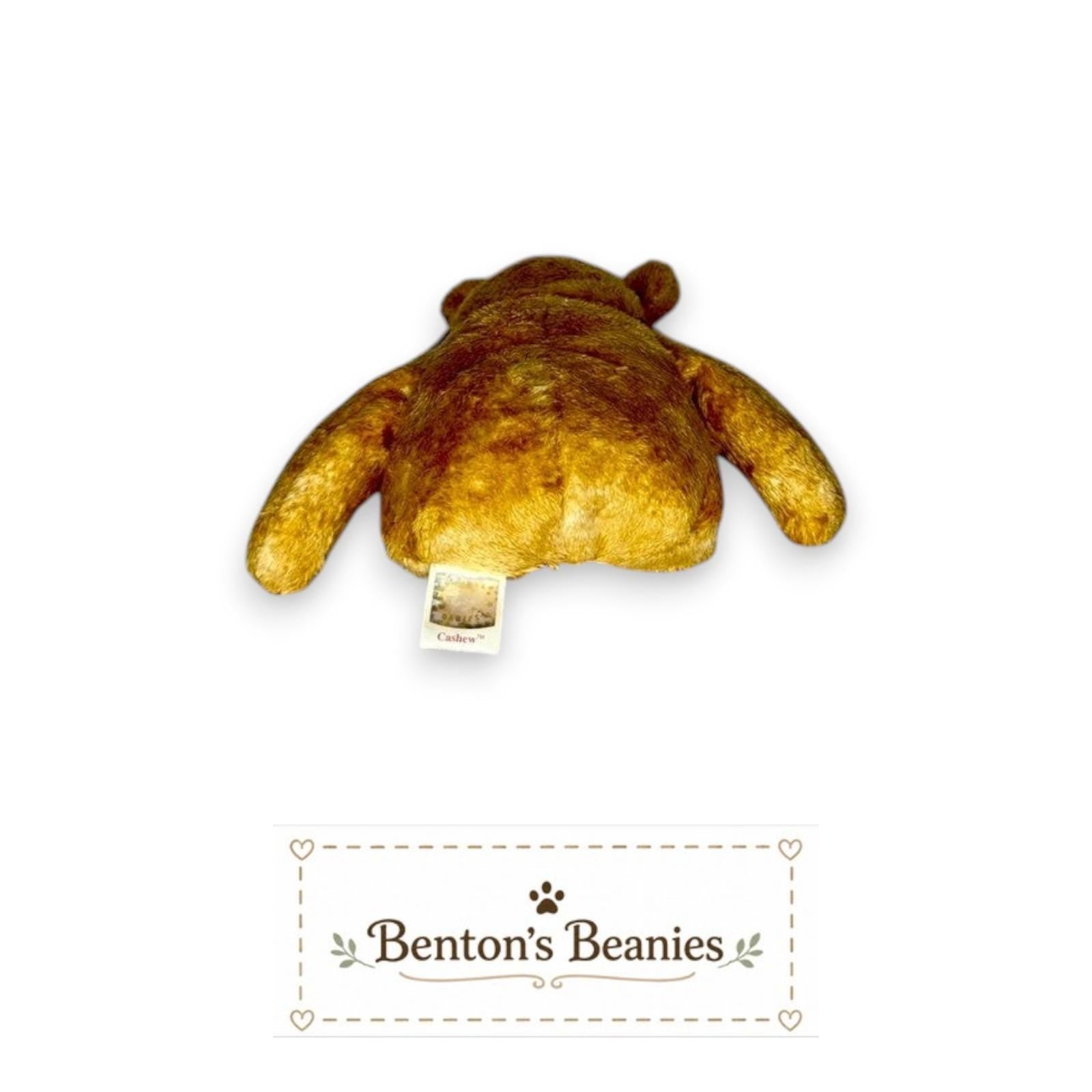 Cashew the Bear TY Beanie Baby | Mint Heart & Tush Tag