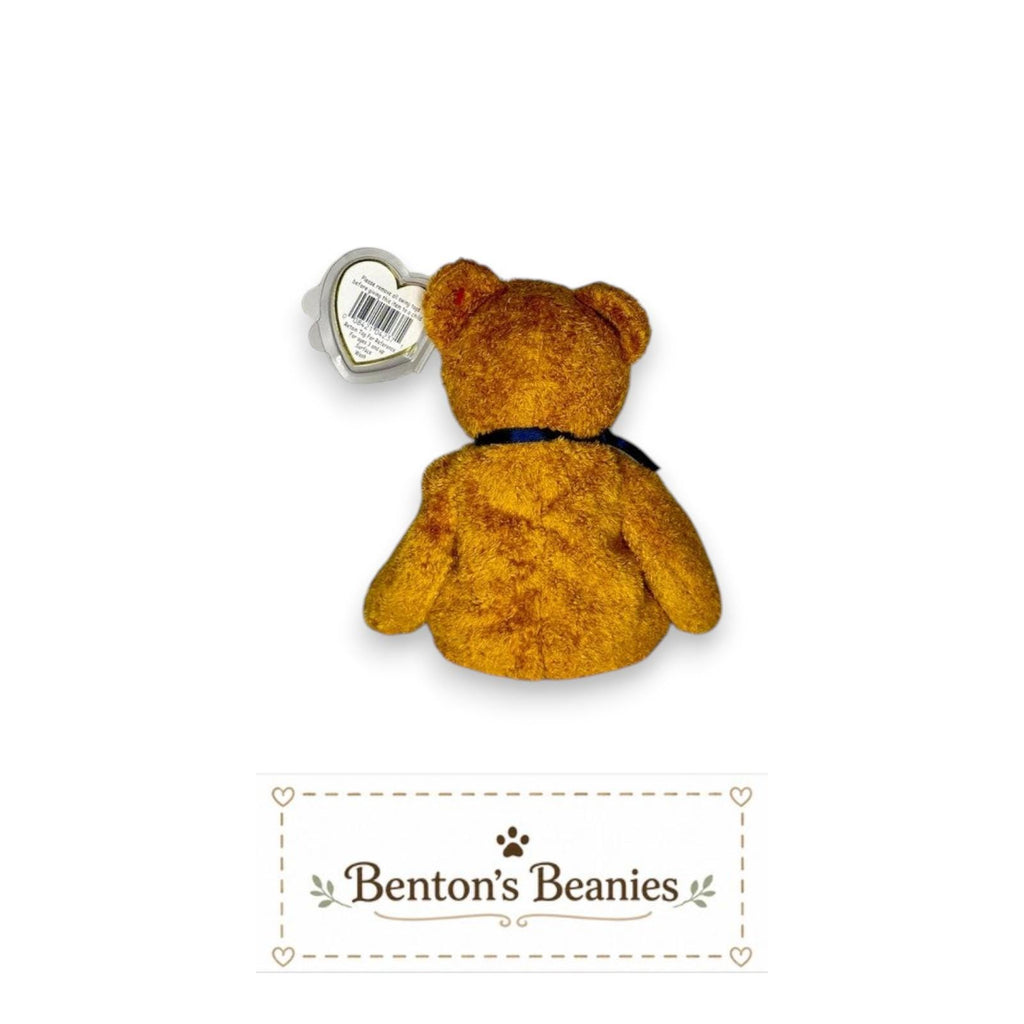 Fuzz the Bear TY Beanie Baby | Mint Heart & Tush Tag
