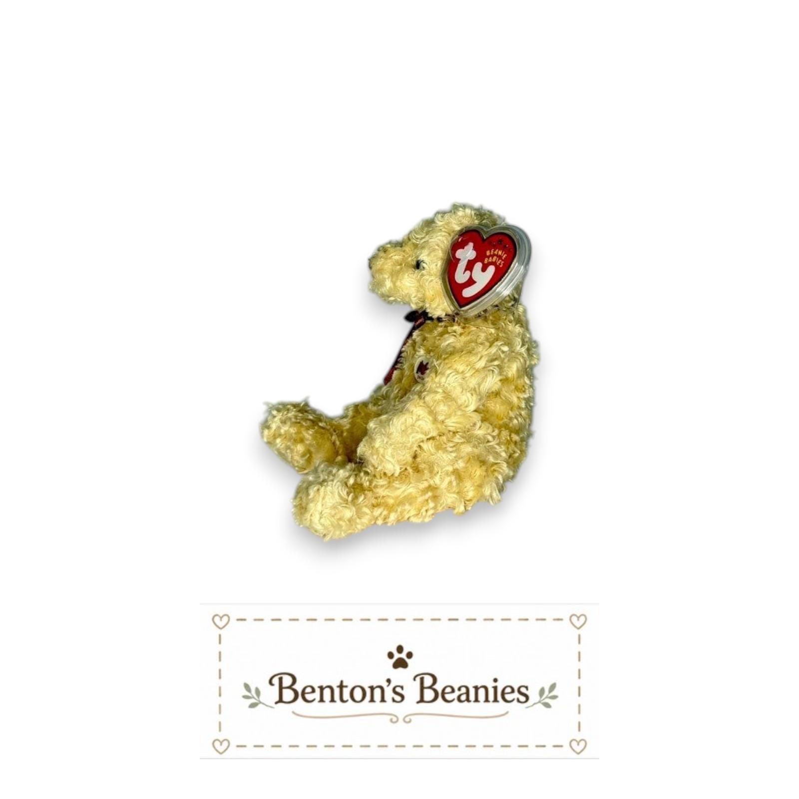 Herschel the Cracker Barrel Bear TY Beanie Baby | Mint Heart & Tush Tag