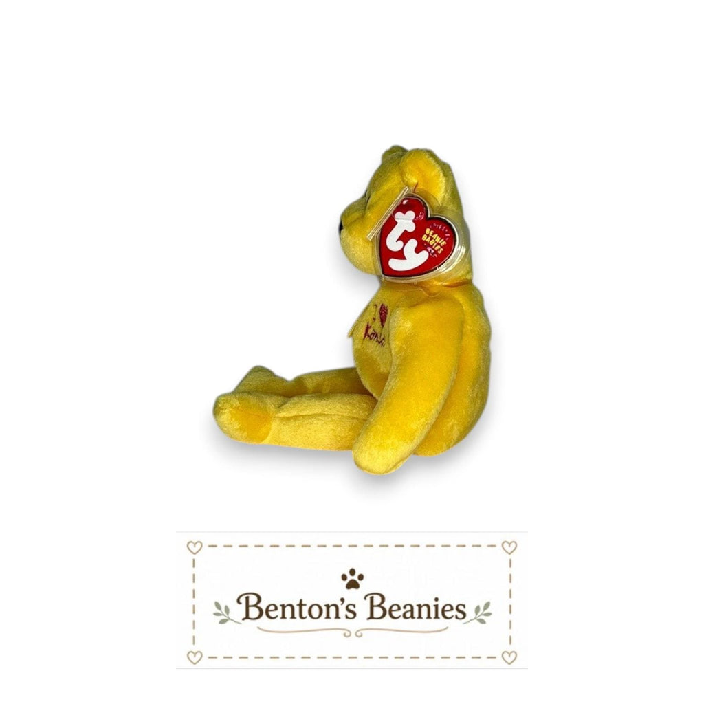 Kansas the Bear TY Beanie Baby | Mint Heart and Tush Tag