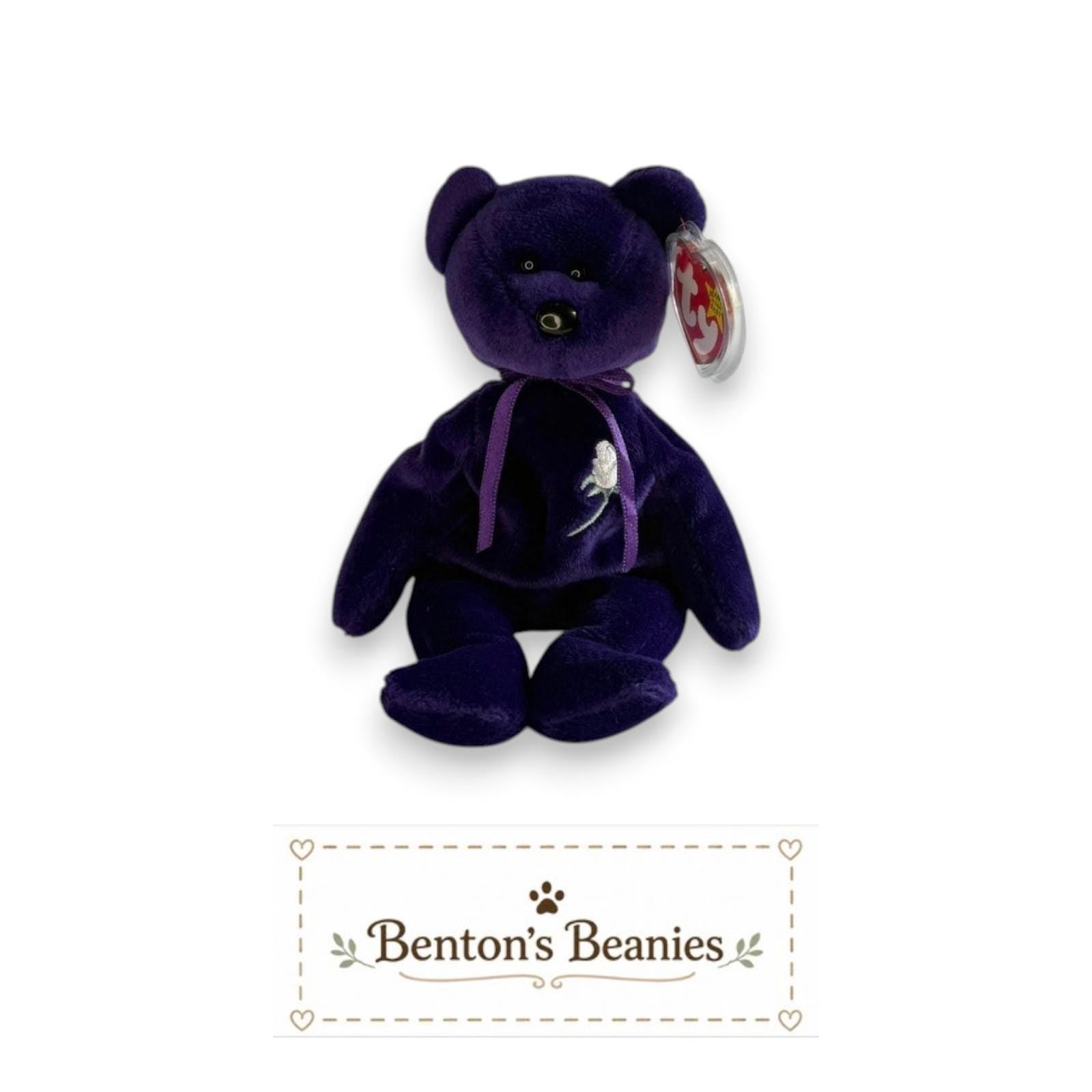 Princess the Bear TY Beanie Baby | Mint Heart & Tush Tag